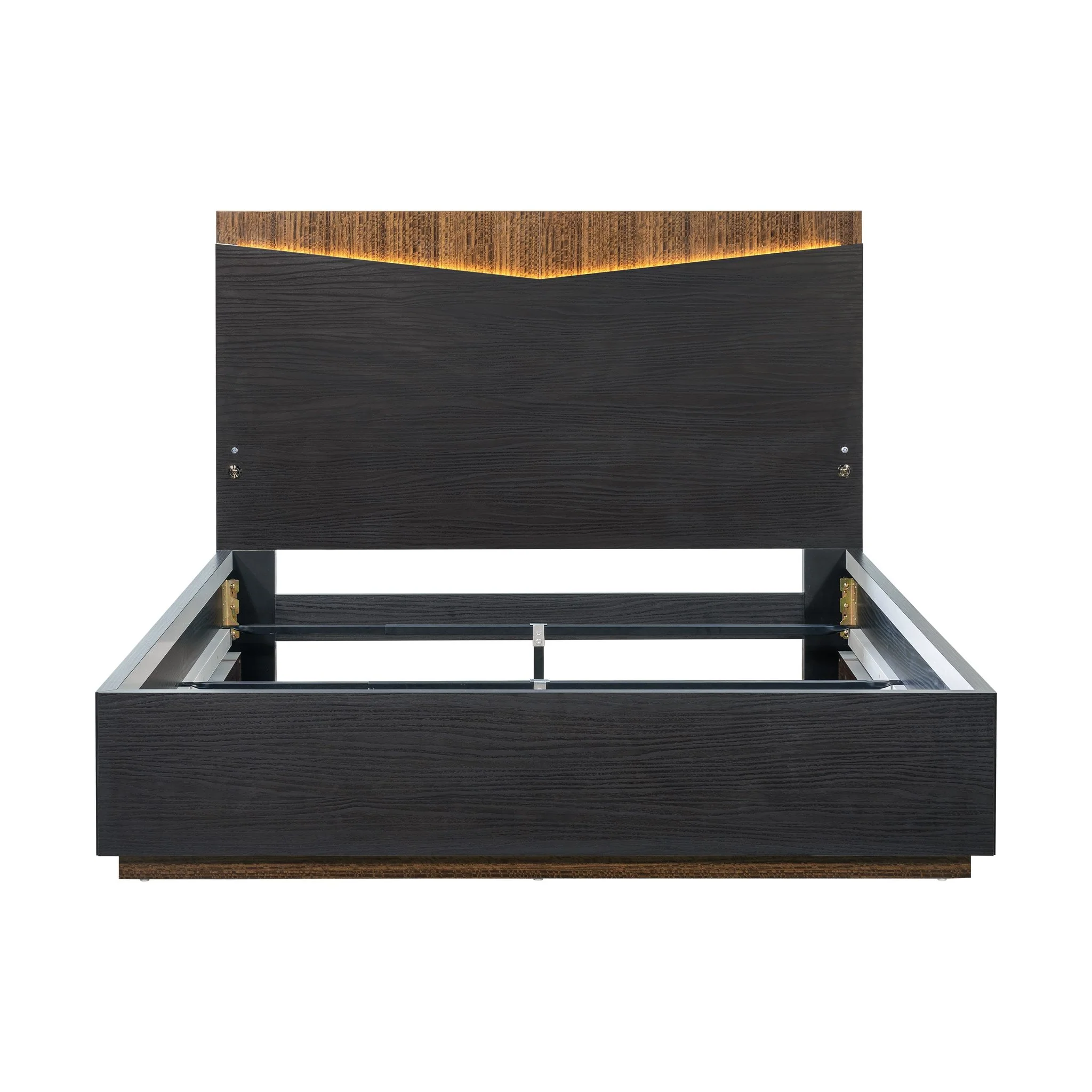 Kayner Queen Bed with LED Lights - Charcoal - Image 5