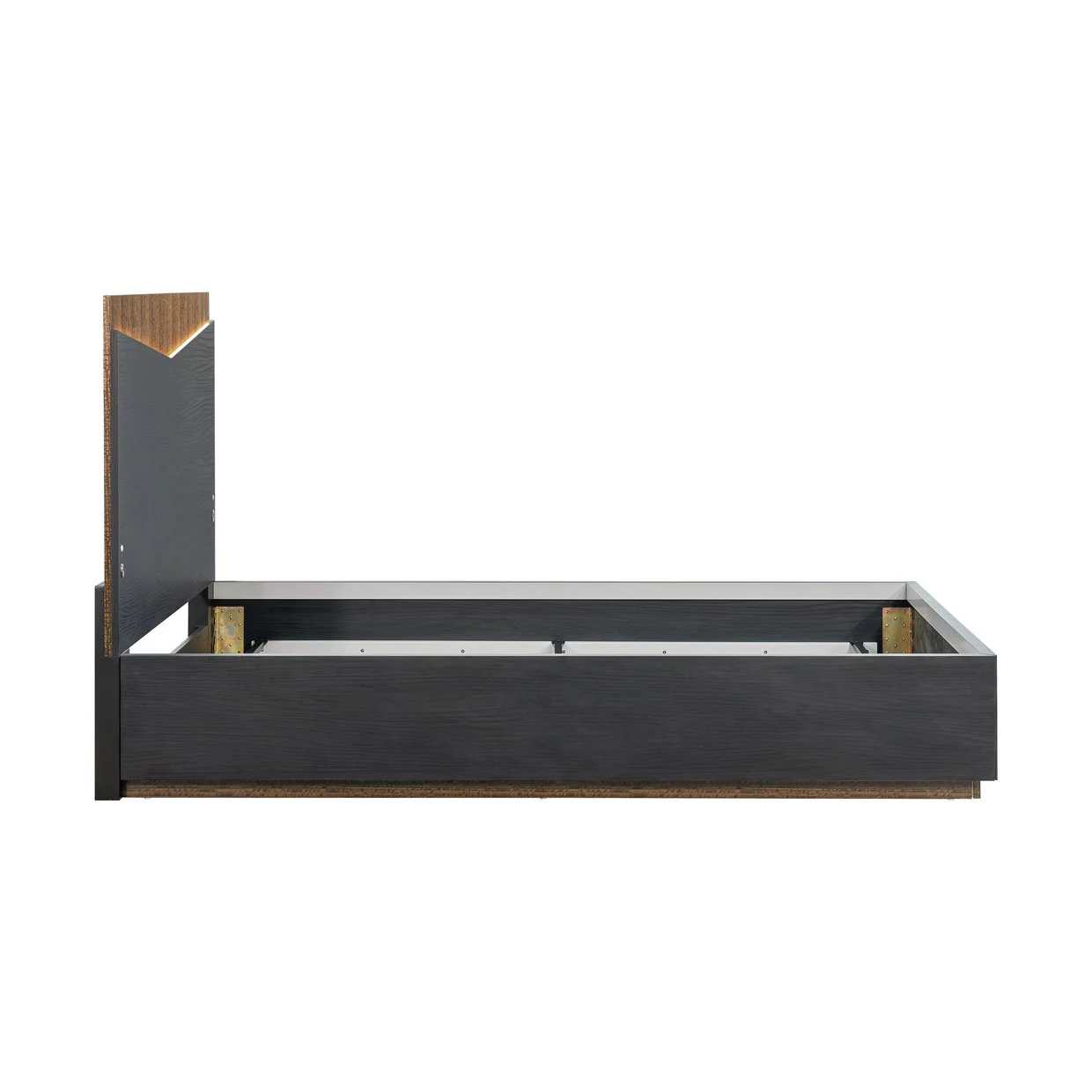 Kayner Queen Bed with LED Lights - Charcoal - Image 12