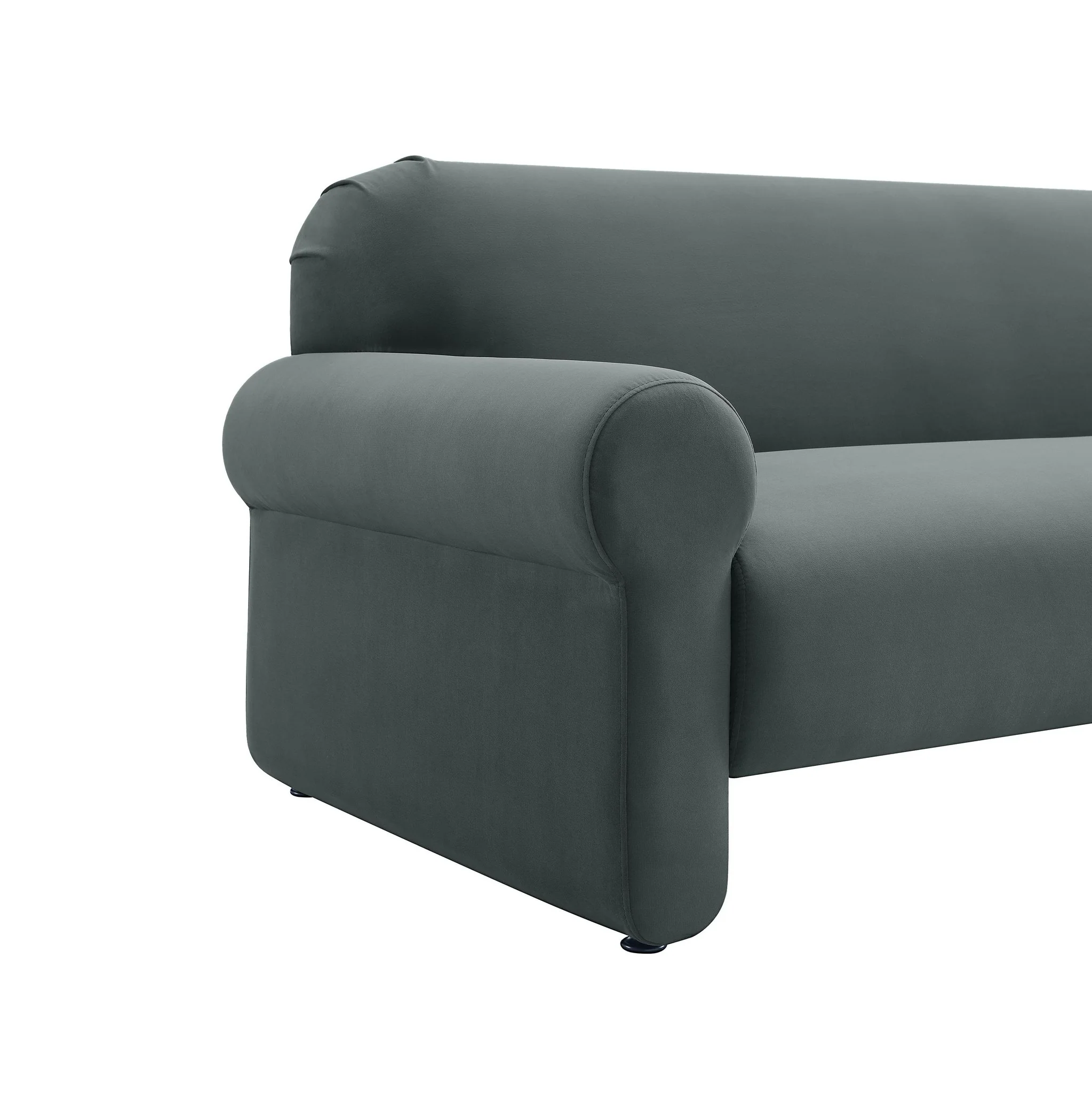 Keelee Grey 84 Inch Velvet Sofa - Image 5