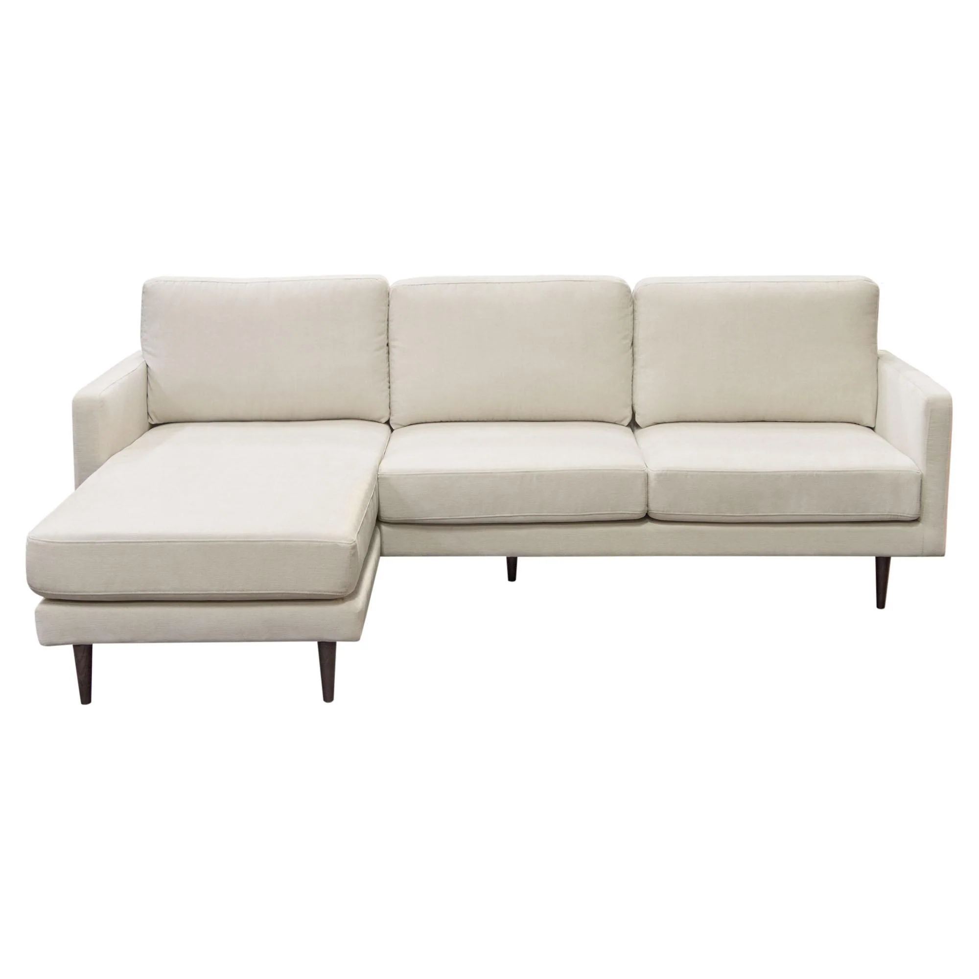 Kelsey Reversible Chaise Sectional in Cream Fabric by Diamond Sofa - Image 2