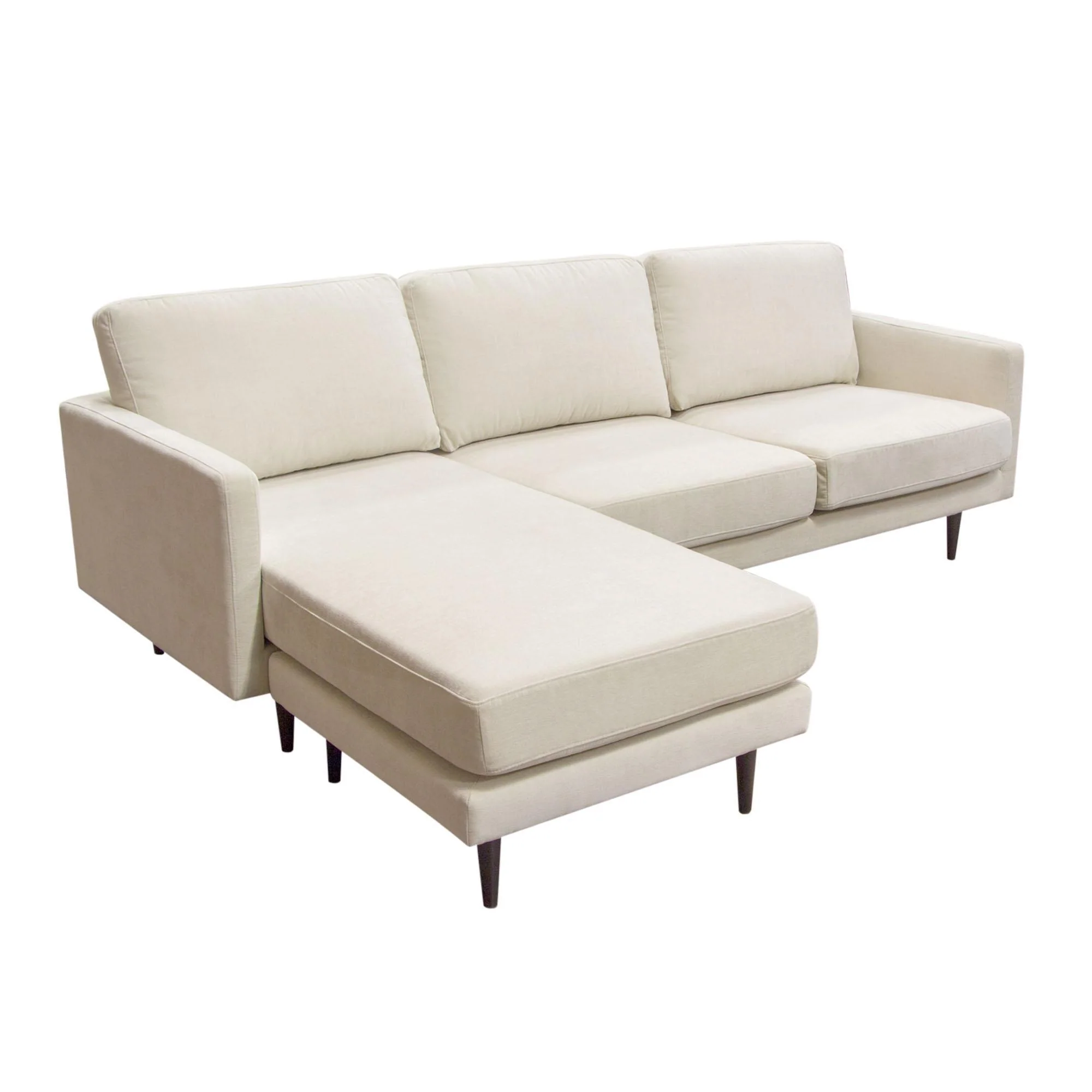 Kelsey Reversible Chaise Sectional in Cream Fabric by Diamond Sofa - Image 3