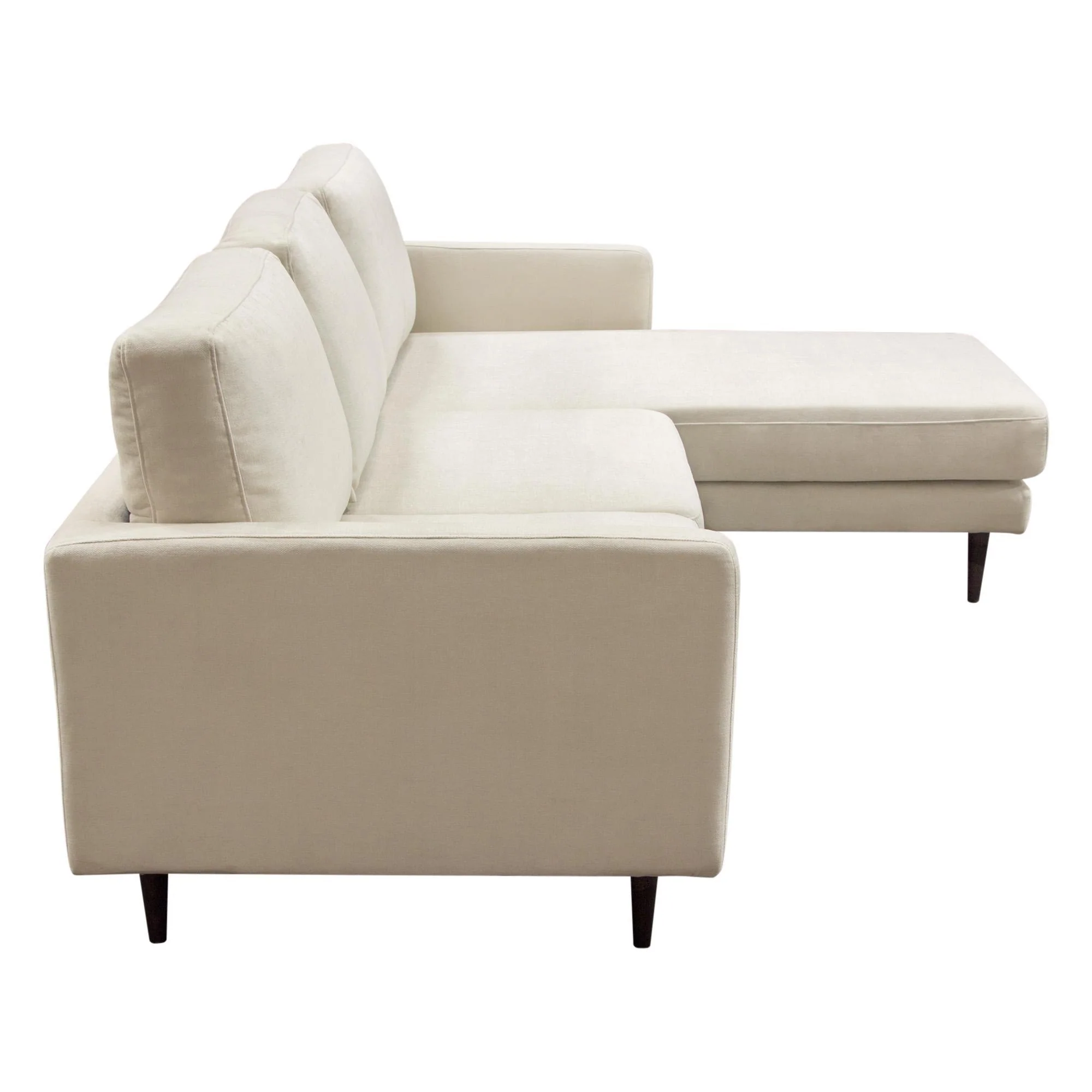 Kelsey Reversible Chaise Sectional in Cream Fabric by Diamond Sofa - Image 5