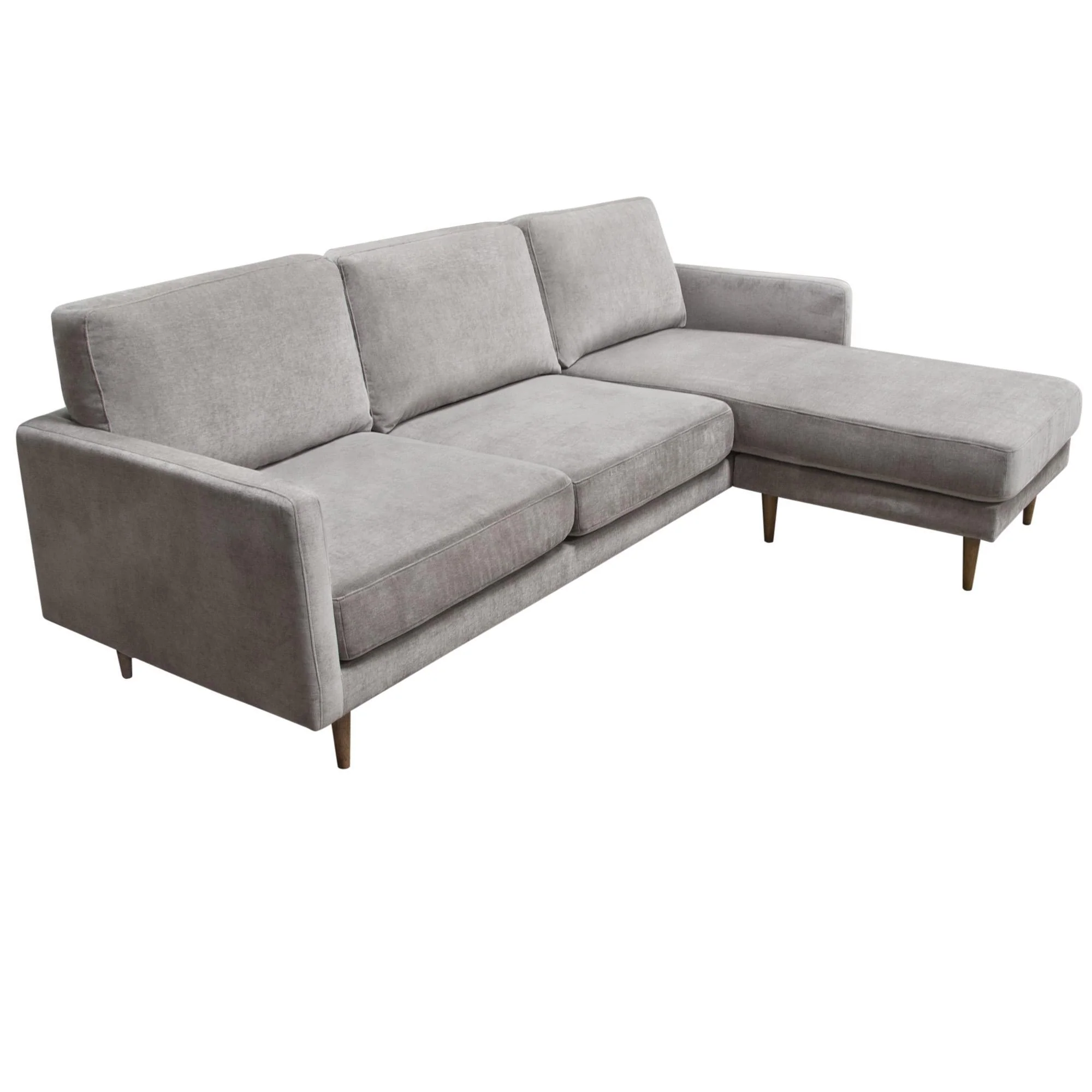 Kelsey Reversible Chaise Sectional in Grey Fabric by Diamond Sofa - Image 5