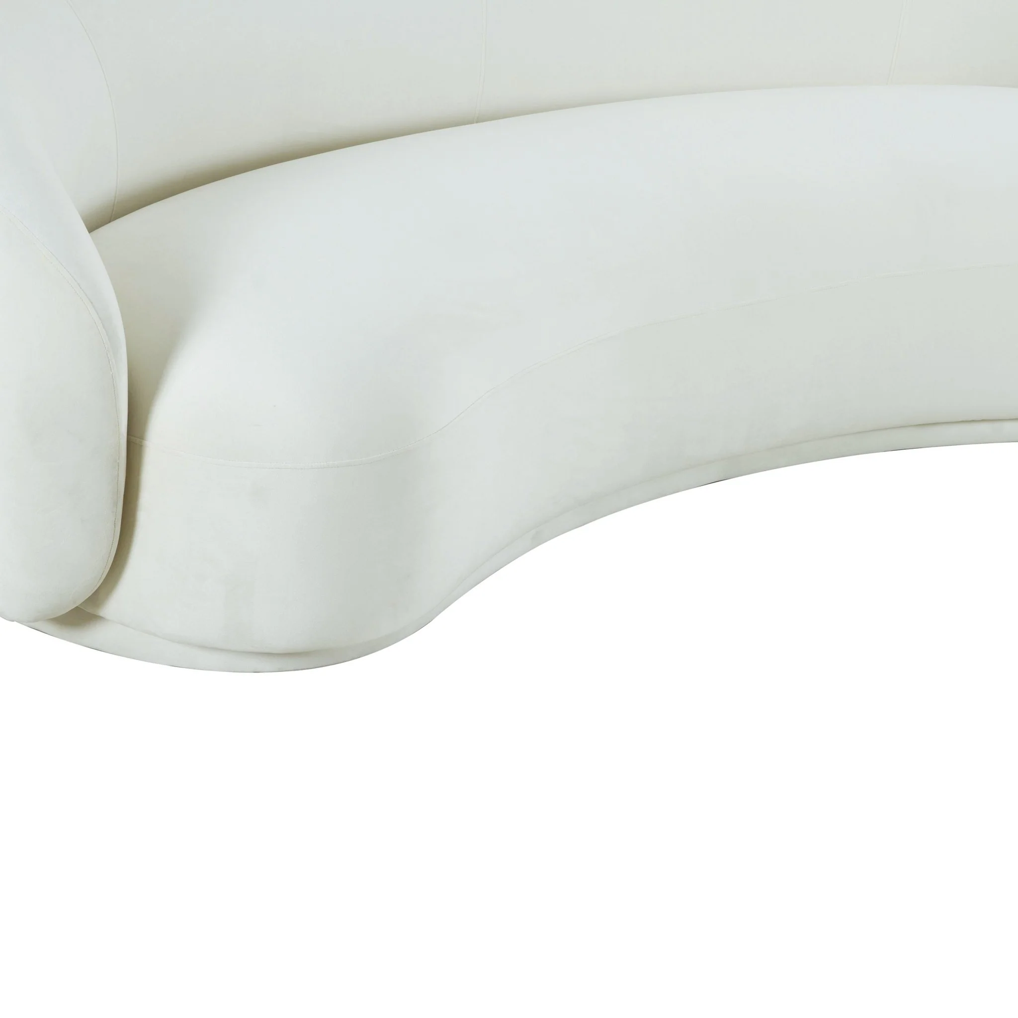Kendall Cream Velvet Sofa - Image 5