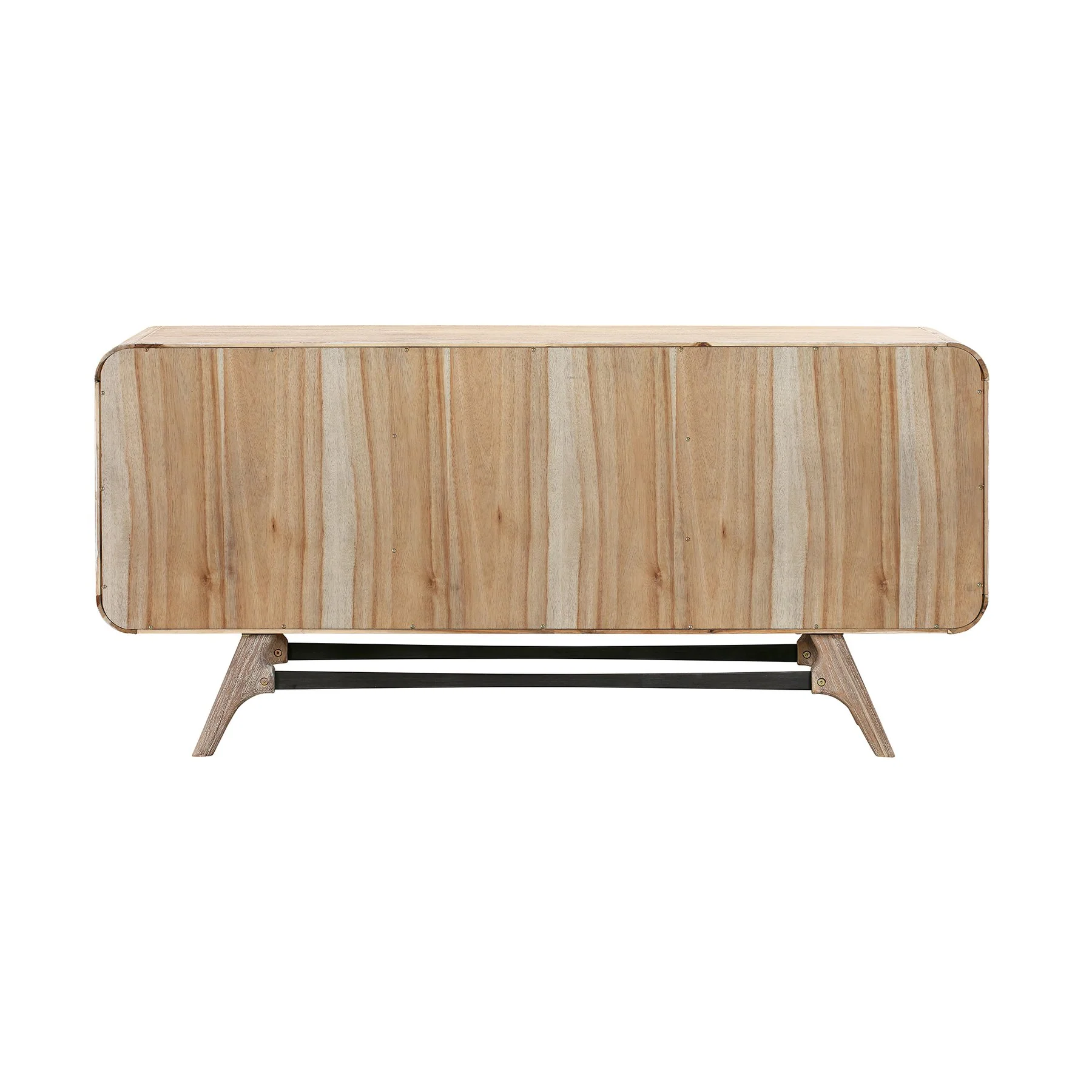 Kendra 3 Drawer Sideboard Buffet in Gray Acacia Wood - Image 4