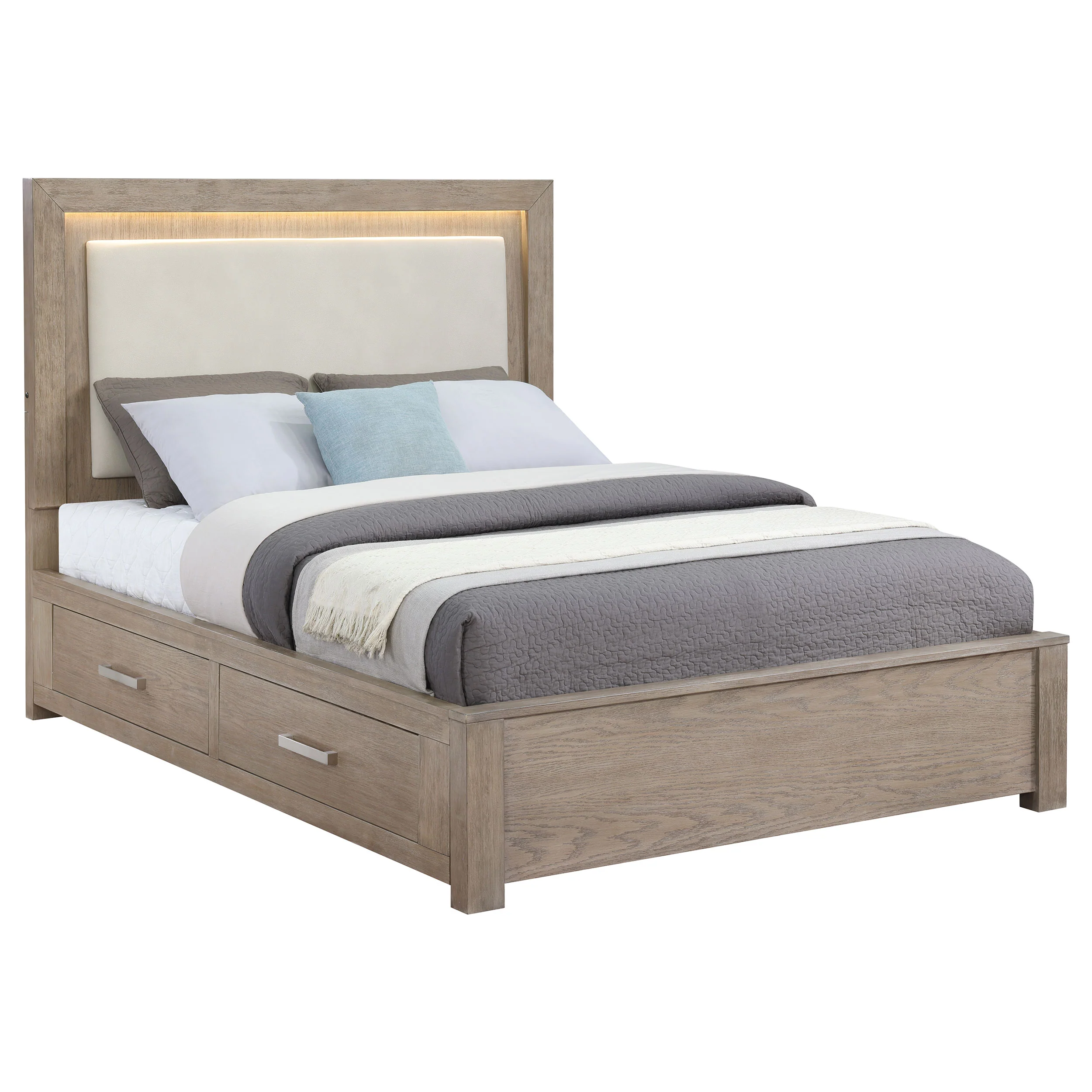 Kenora Panel Platform Storage Bed with LED Lighting - Image 20