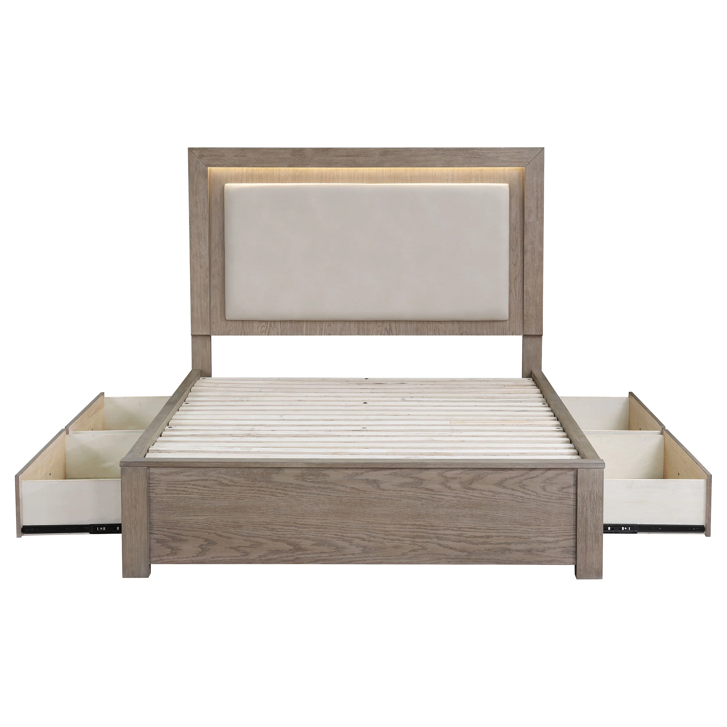 Kenora Panel Platform Storage Bed with LED Lighting - Image 8