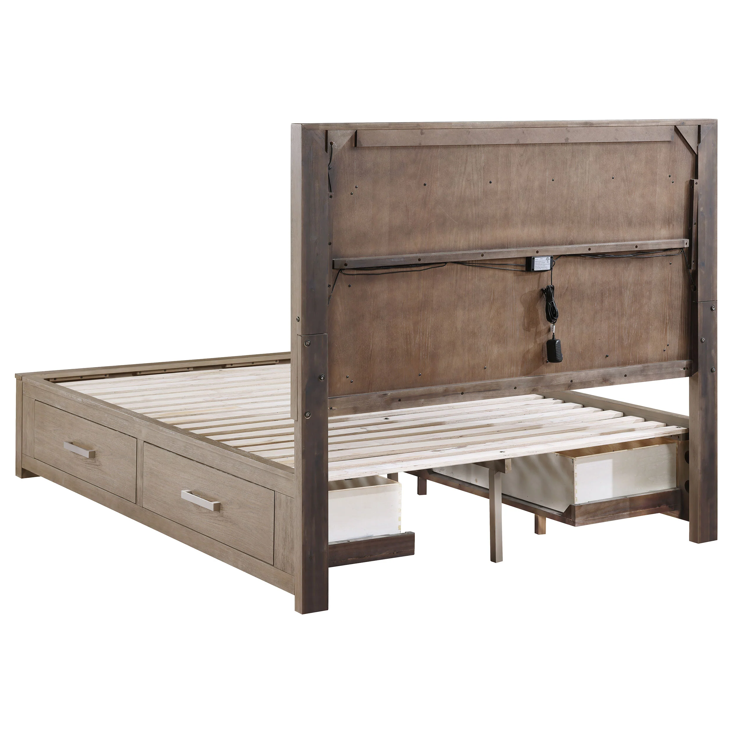 Kenora Panel Platform Storage Bed with LED Lighting - Image 9