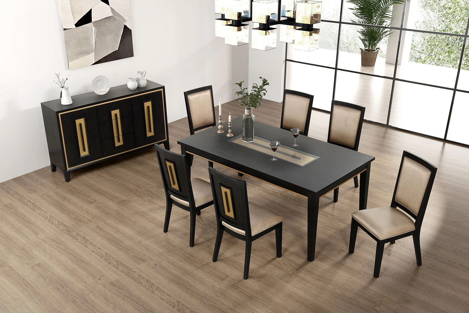 Kenyada Dining Table, Espresso - Image 2