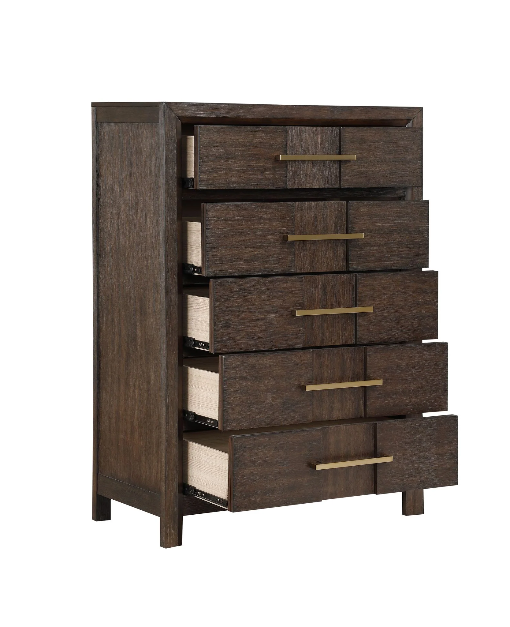 Kenzo Full 5 Pc Bedroom Set Walnut - Image 19
