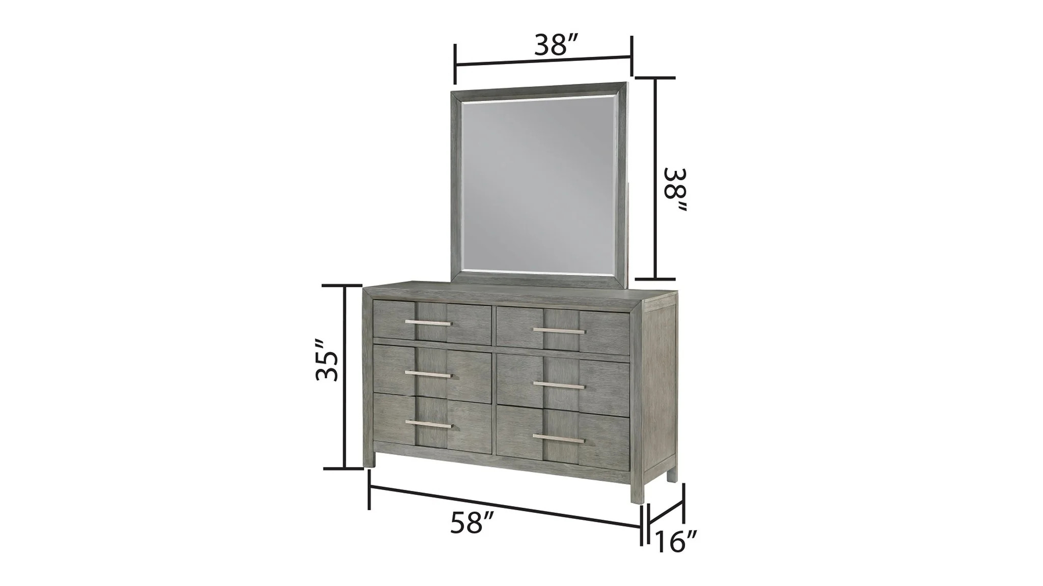 Kenzo King 4 Pc Bedroom Set Gray - Image 9
