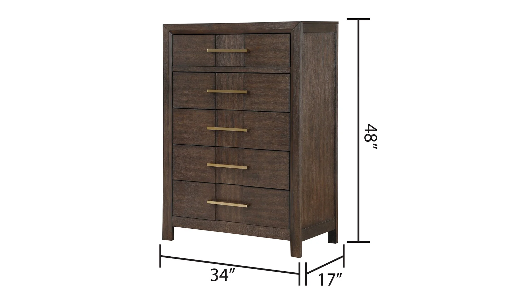 Kenzo Queen 5 Pc Bedroom Set Walnut - Image 21