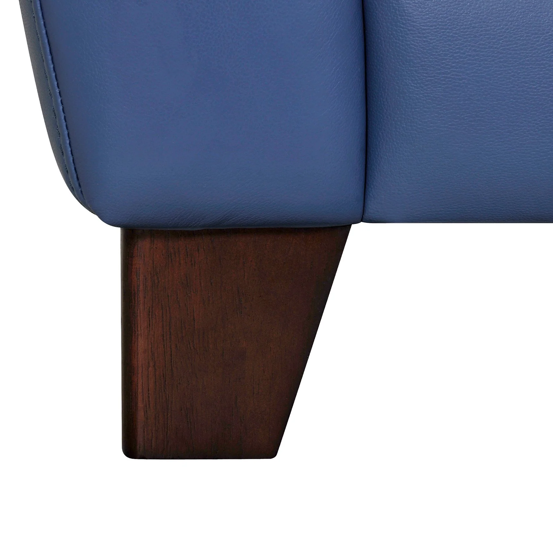 Kester 81" Square Arm Blue Genuine Leather Sofa - Image 7