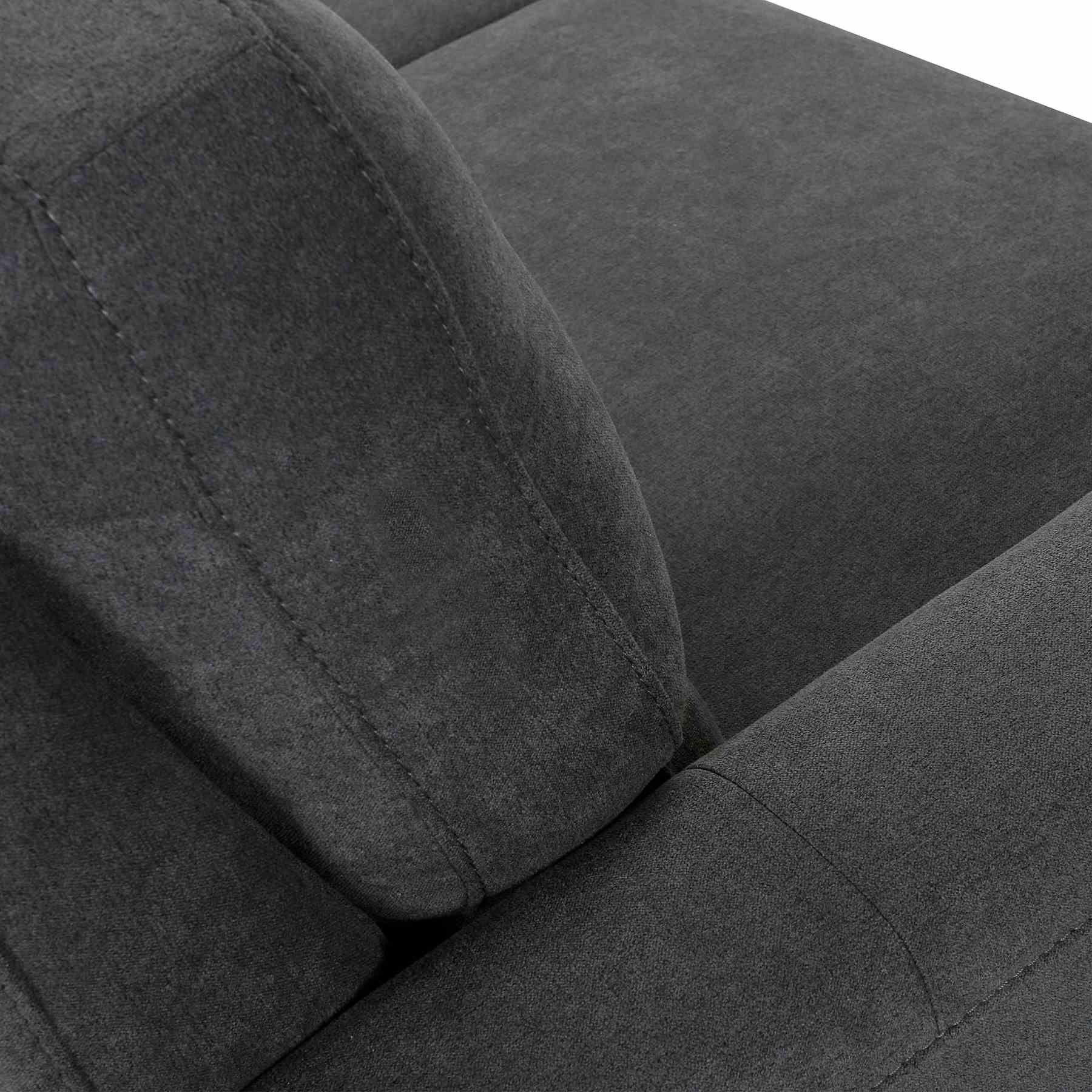 Kester 81" Square Arm Dark Gray Fabric Sofa - Image 5