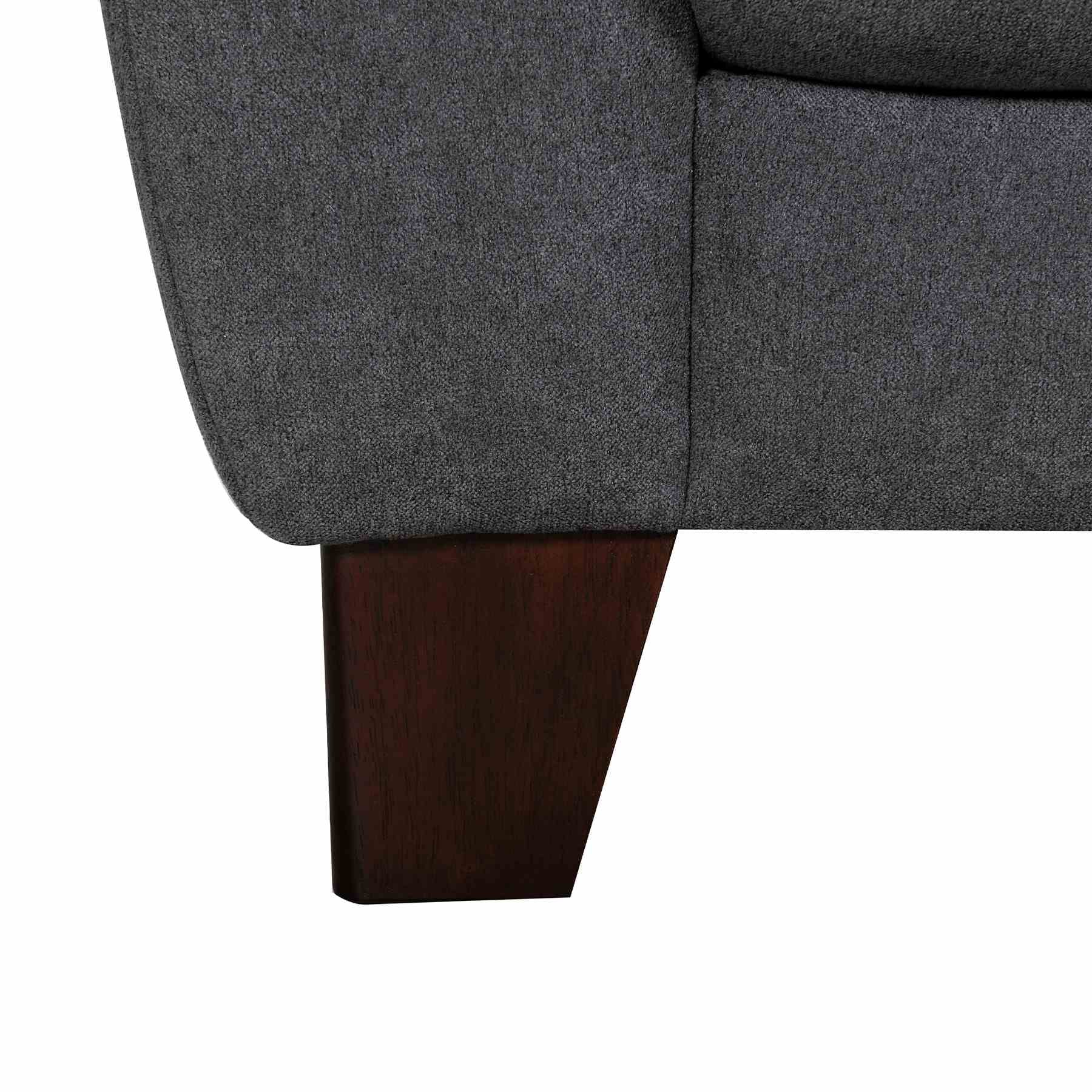 Kester 81" Square Arm Dark Gray Fabric Sofa - Image 7