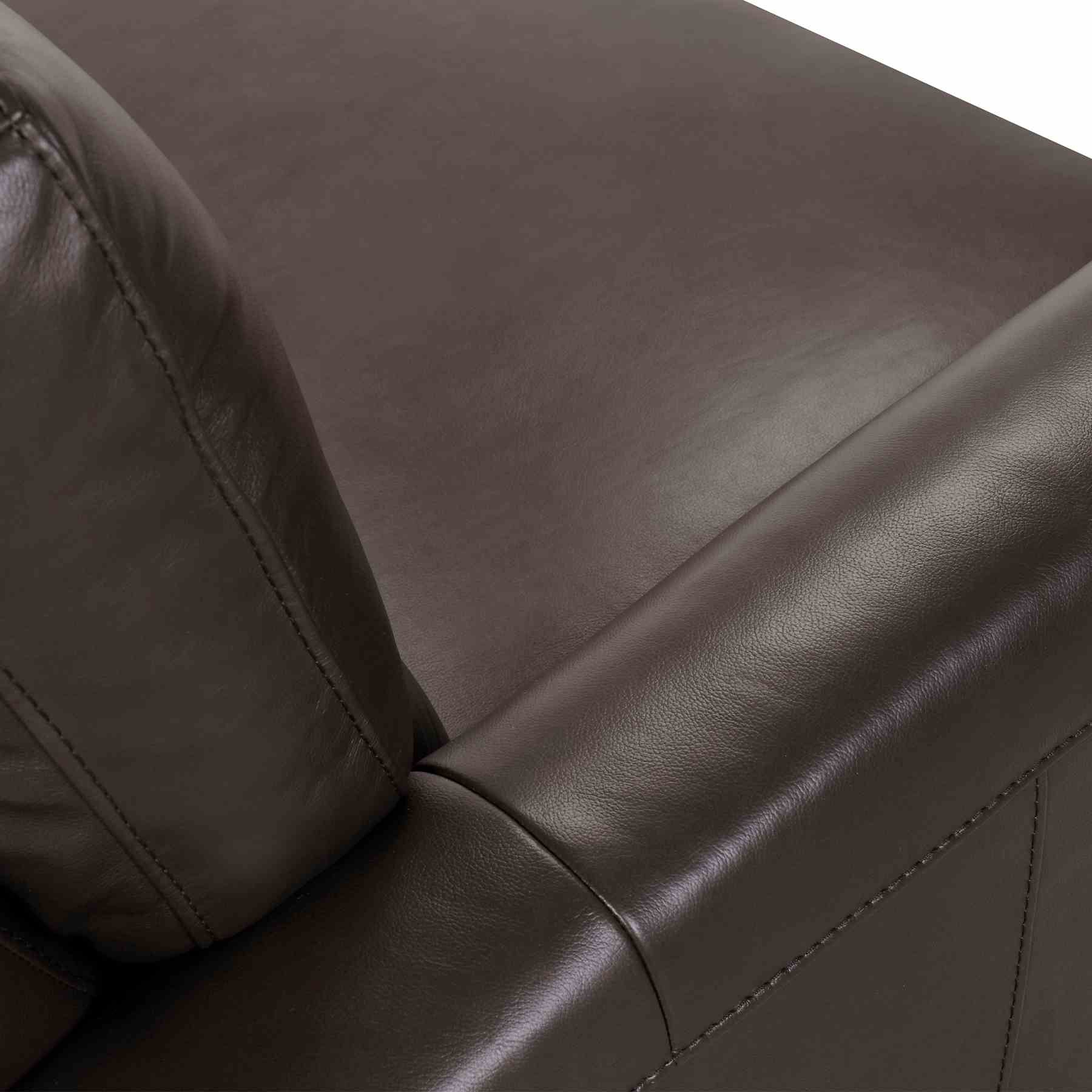 Kester 81" Square Arm Espresso Genuine Leather Sofa - Image 5