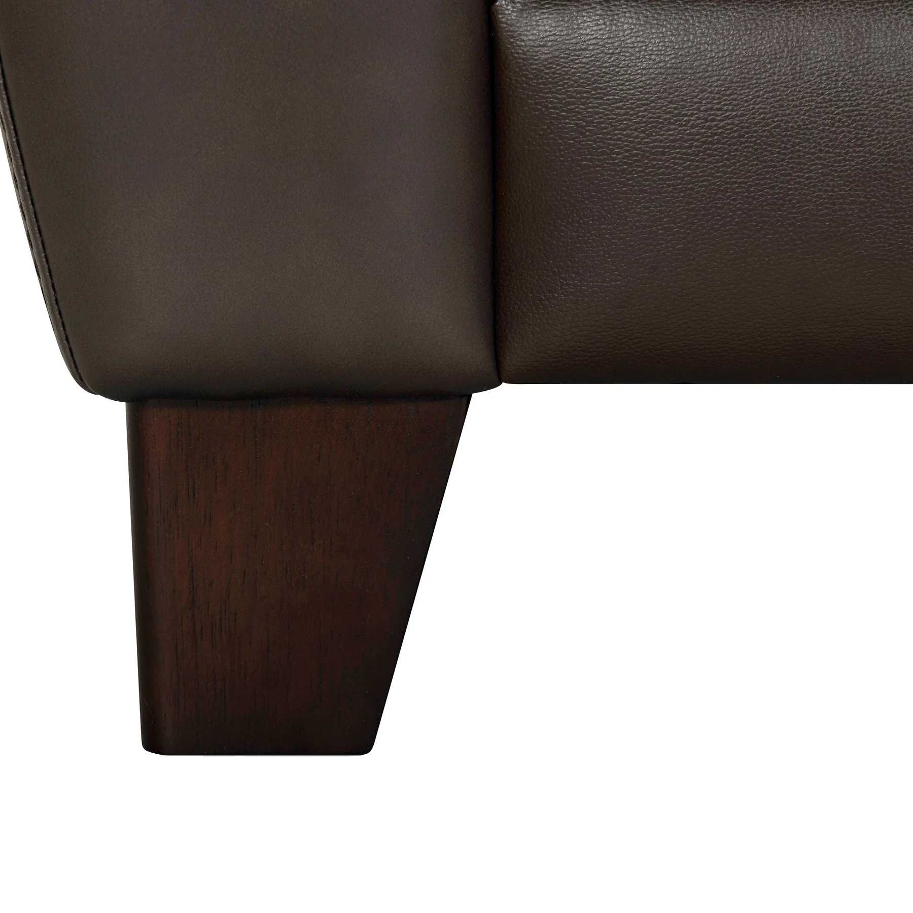 Kester 81" Square Arm Espresso Genuine Leather Sofa - Image 7