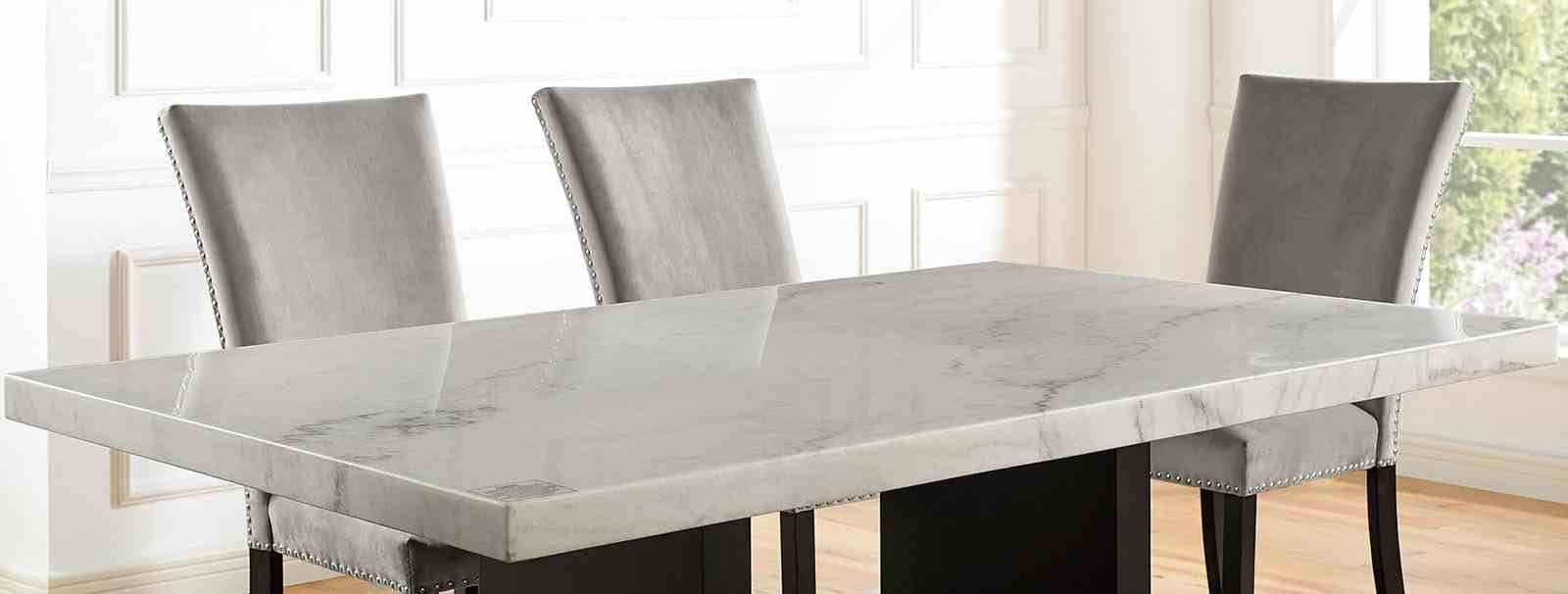Kian I 7 Pc. Dining Table Set (Beige Chairs) - Image 4