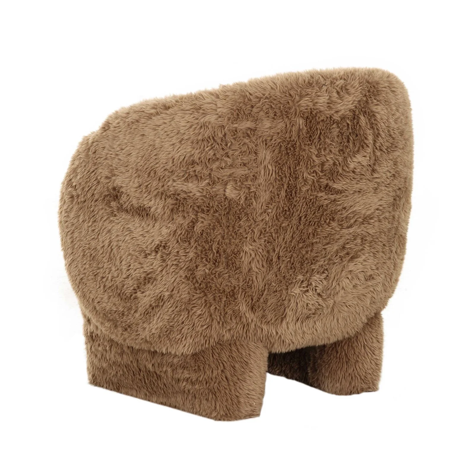 Kiki Dark Taupe Vegan Shearling Accent Chair - Image 4