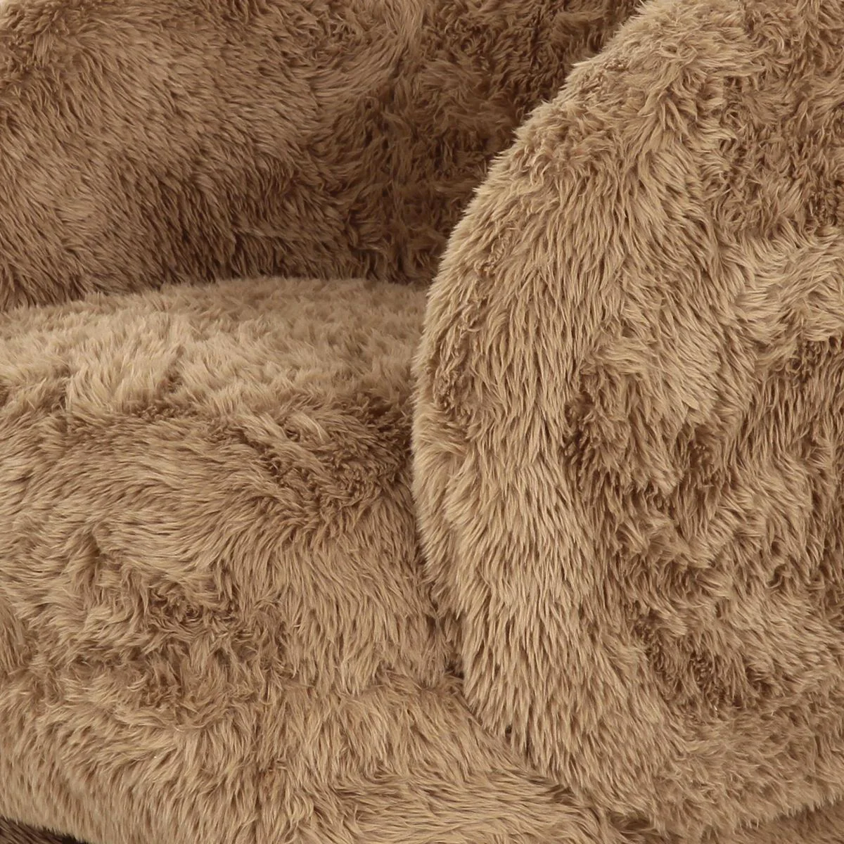 Kiki Dark Taupe Vegan Shearling Accent Chair - Image 5