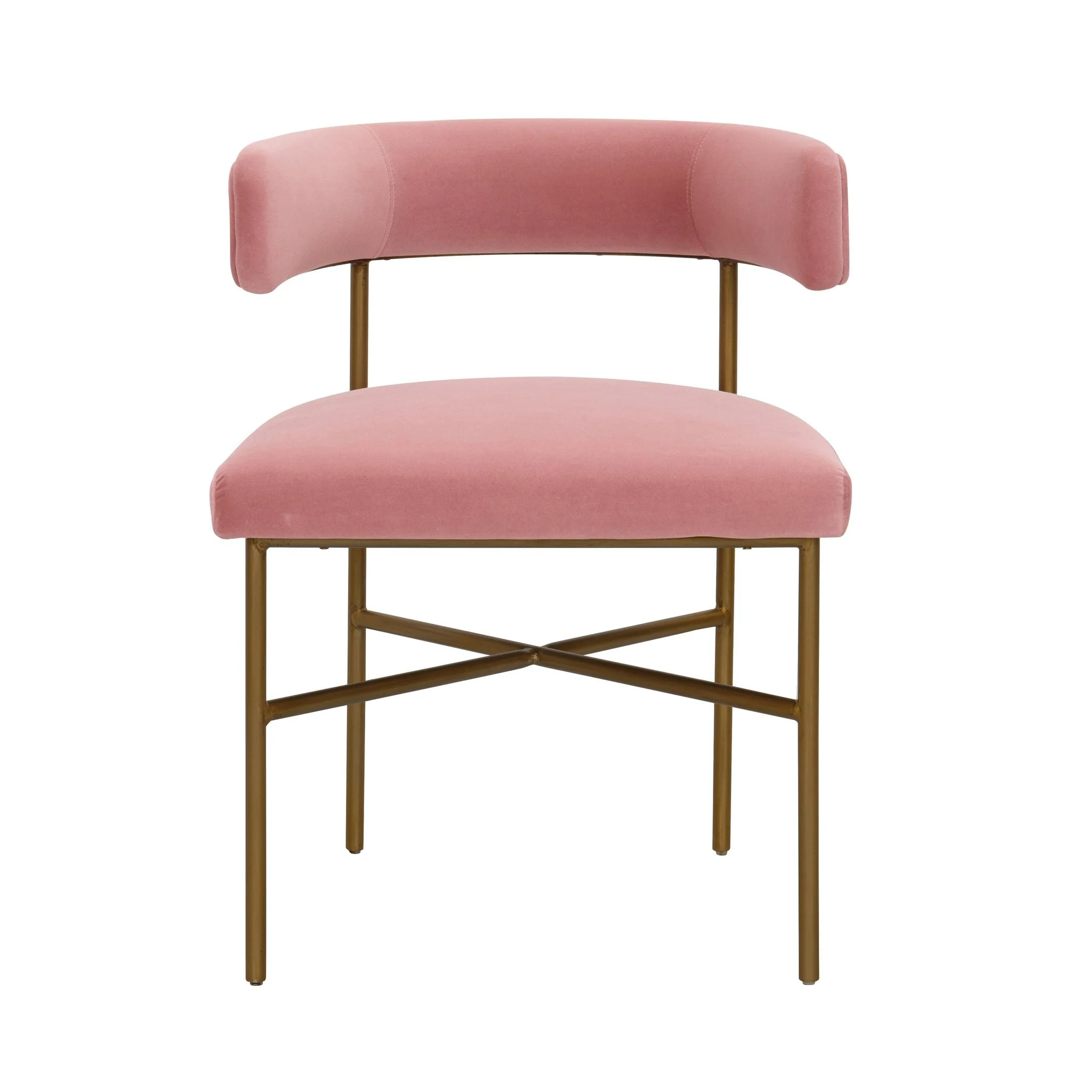 Kim Velvet Chair in Blush - Image 3