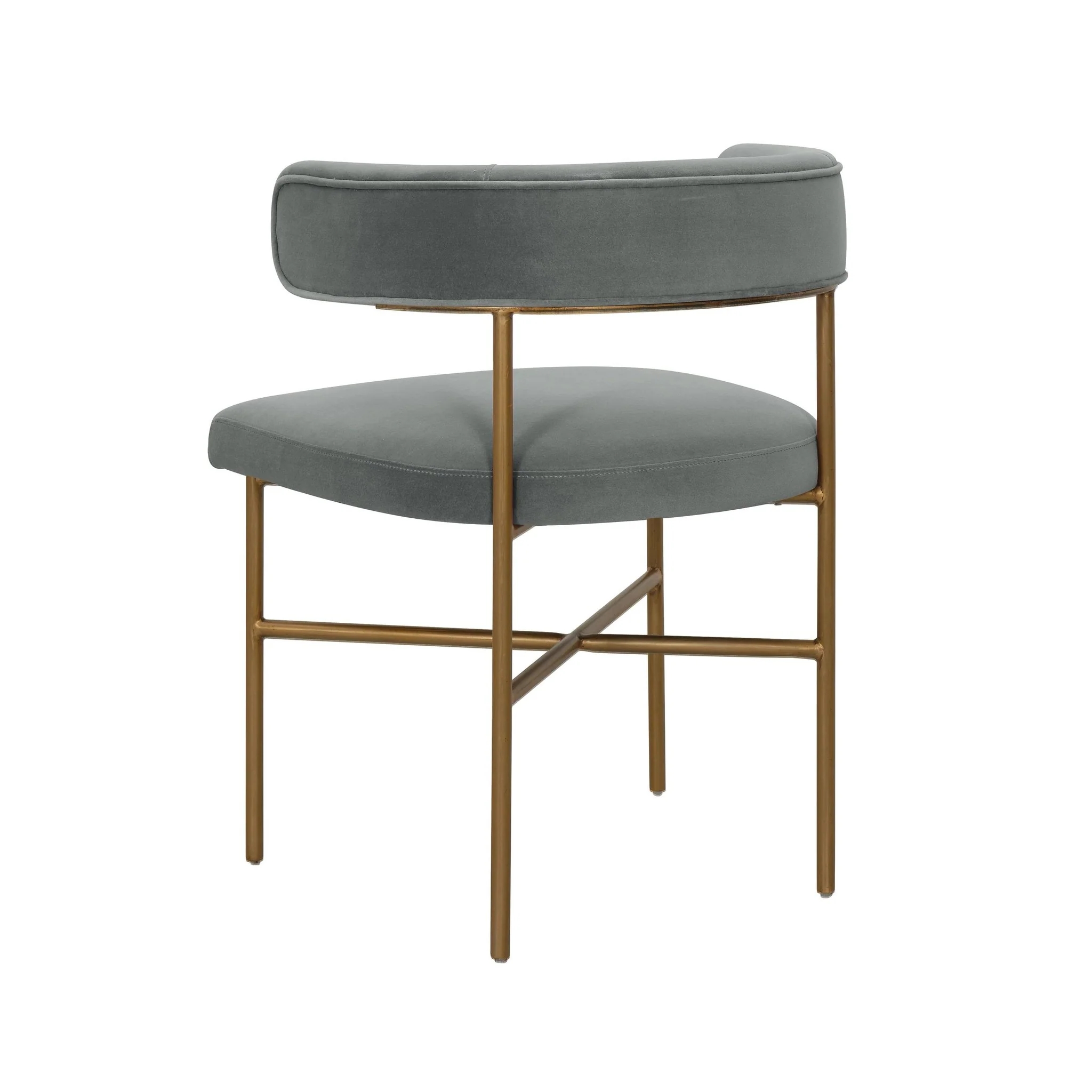 Kim Velvet Chair in Grey - Image 4