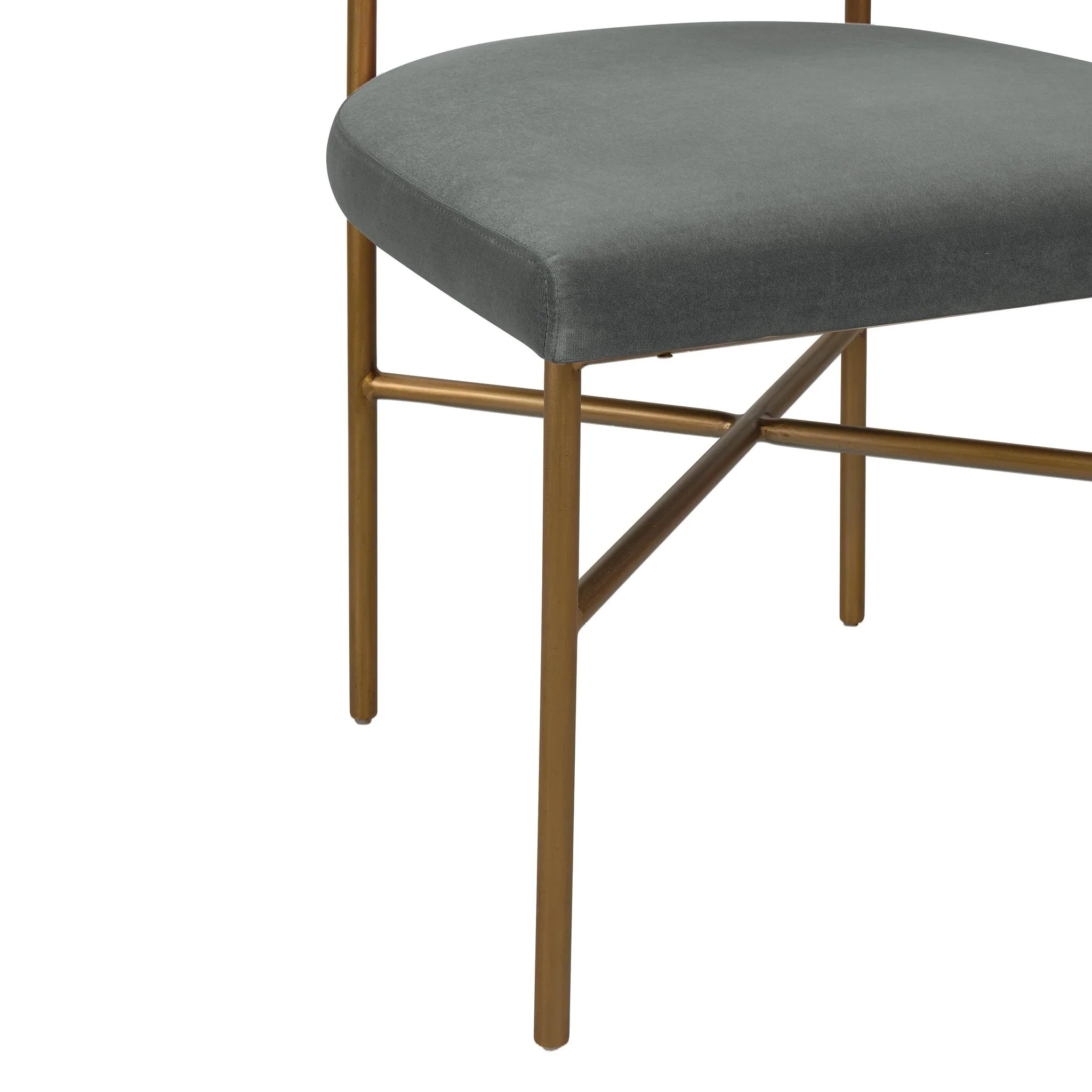 Kim Velvet Chair in Grey - Image 5