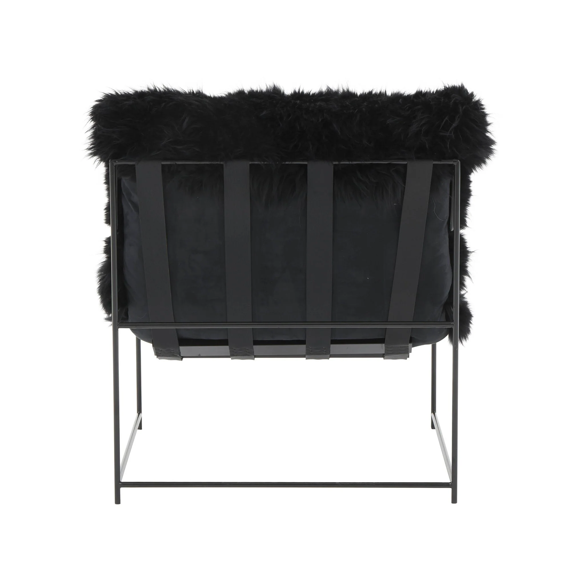 Kimi Black Genuine Sheepskin Chair - Image 6
