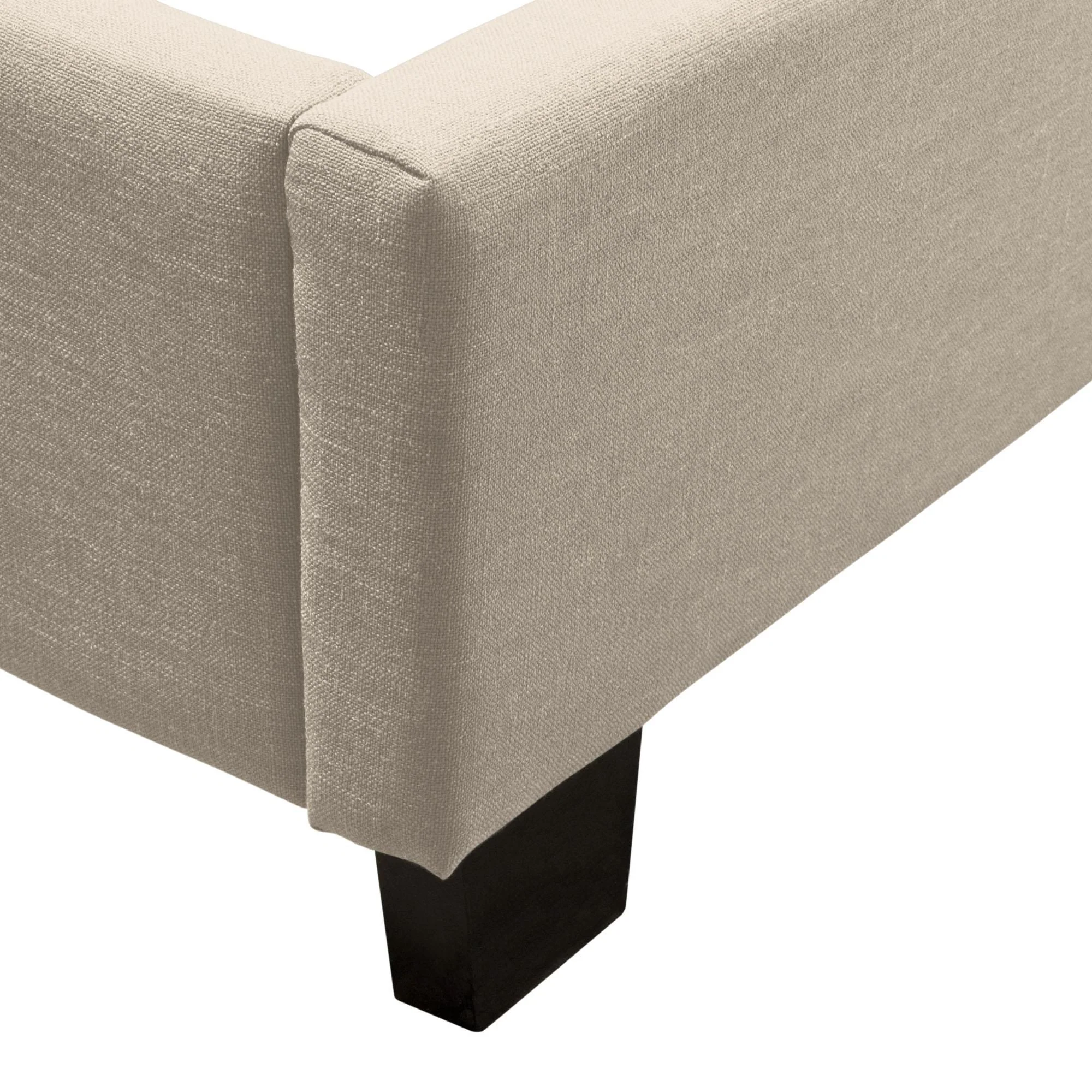 Kingston Eastern King Bed with Nail Head Accent by Diamond Sofa - Desert Sand Linen - Image 5