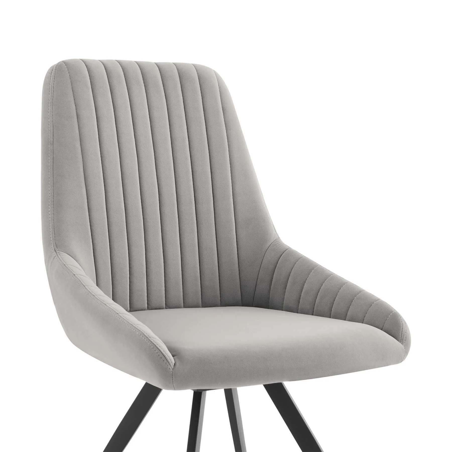 Knox Alison 5 Piece Dining Set with Gray Velvet Chairs - Image 6