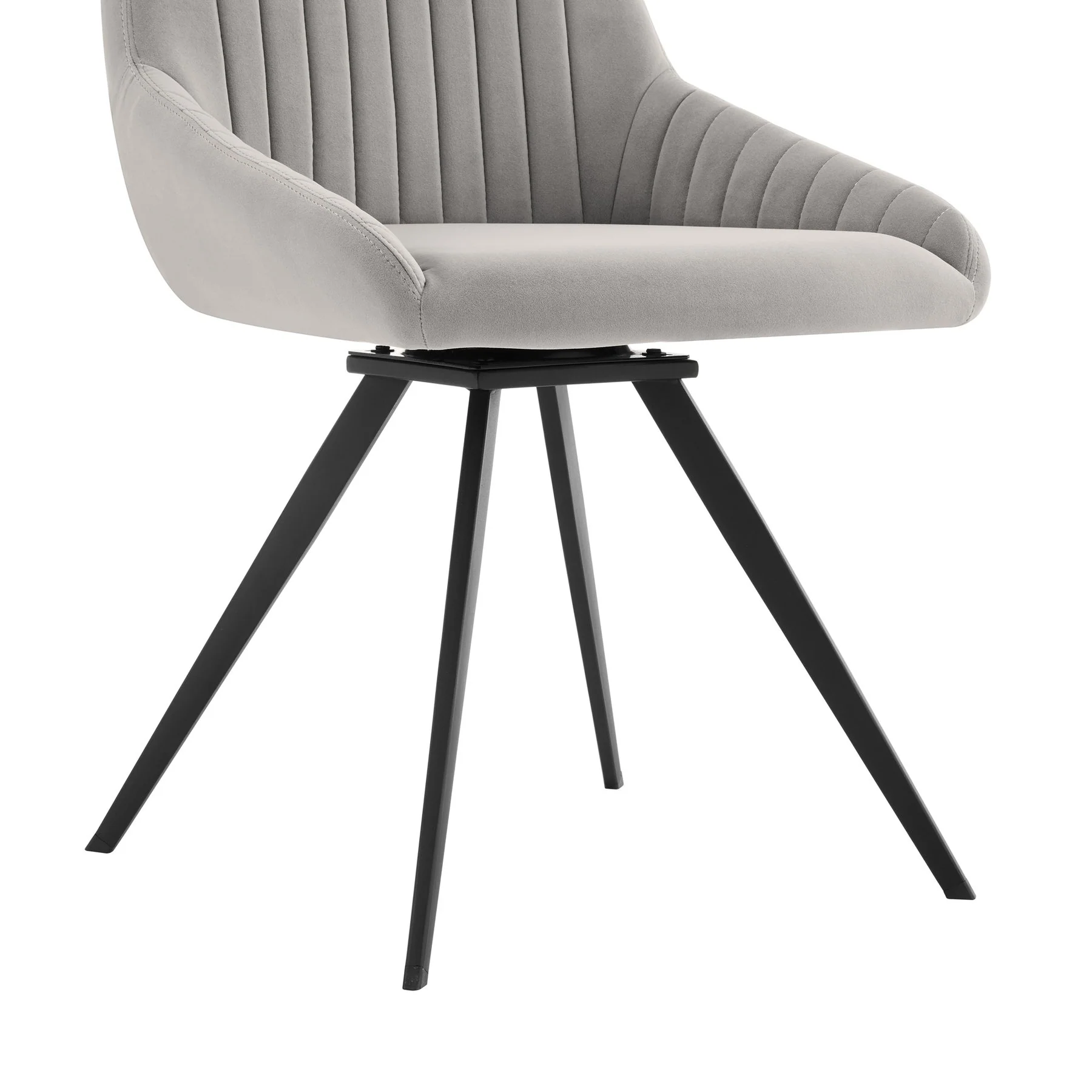 Knox Alison 5 Piece Dining Set with Gray Velvet Chairs - Image 7