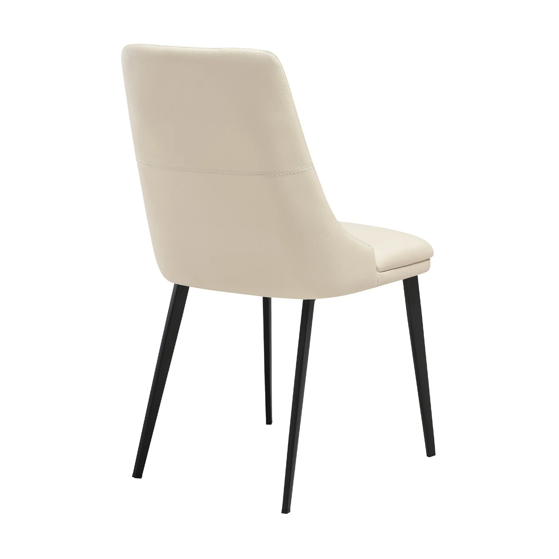 Knox Genesis 5 Piece Dining Set with Sintered Stone Top and Beige Faux Leather Chairs - Image 3