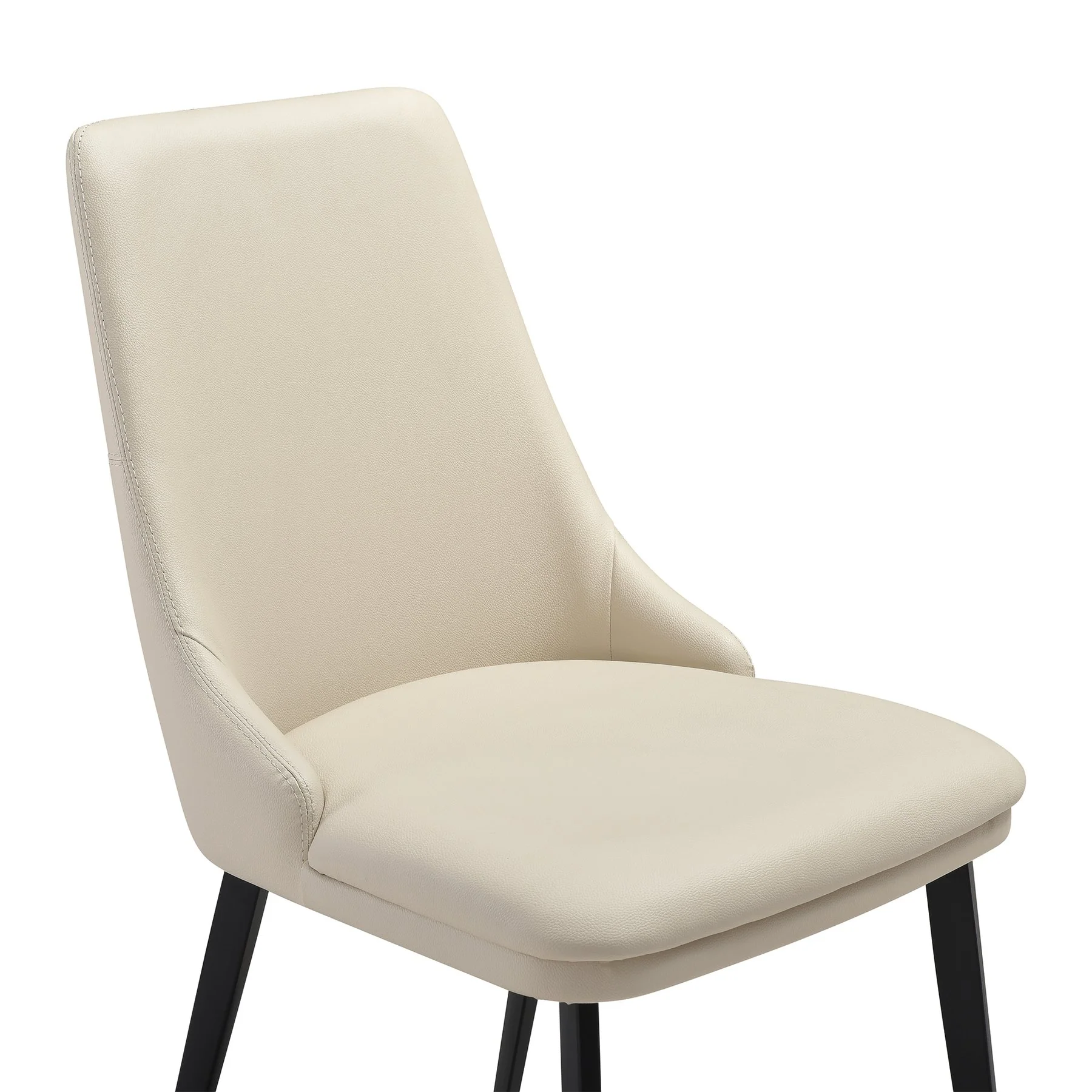 Knox Genesis 5 Piece Dining Set with Sintered Stone Top and Beige Faux Leather Chairs - Image 6