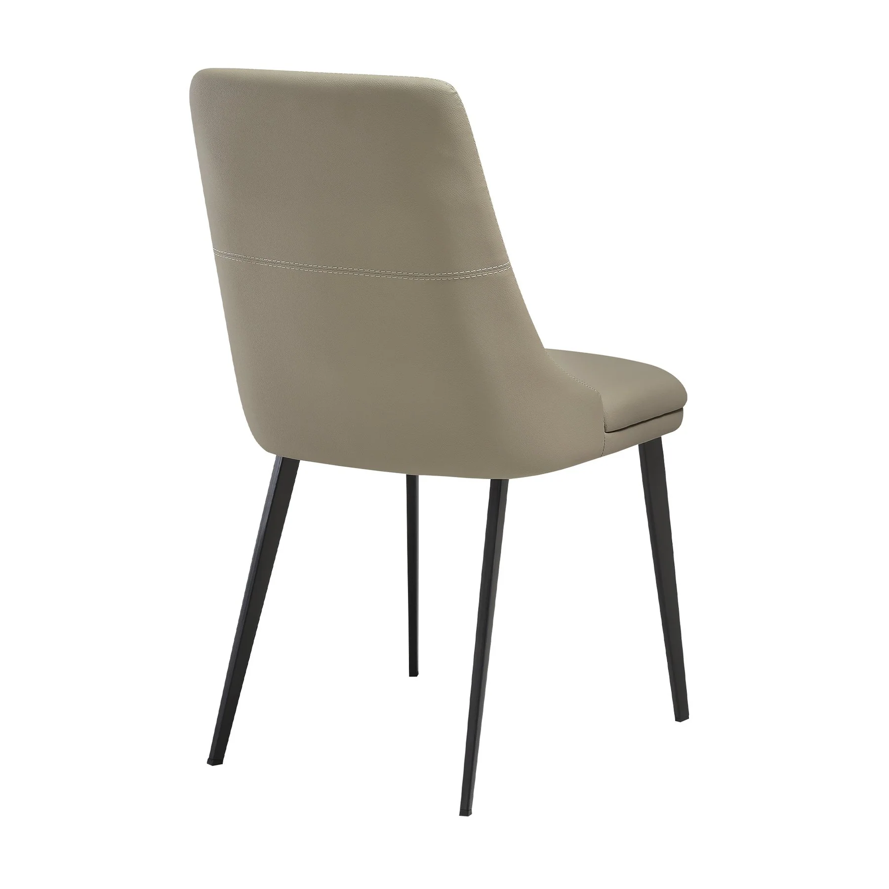 Knox Genesis 5 Piece Dining Set with Sintered Stone Top and Taupe Gray Faux Leather Chairs - Image 3