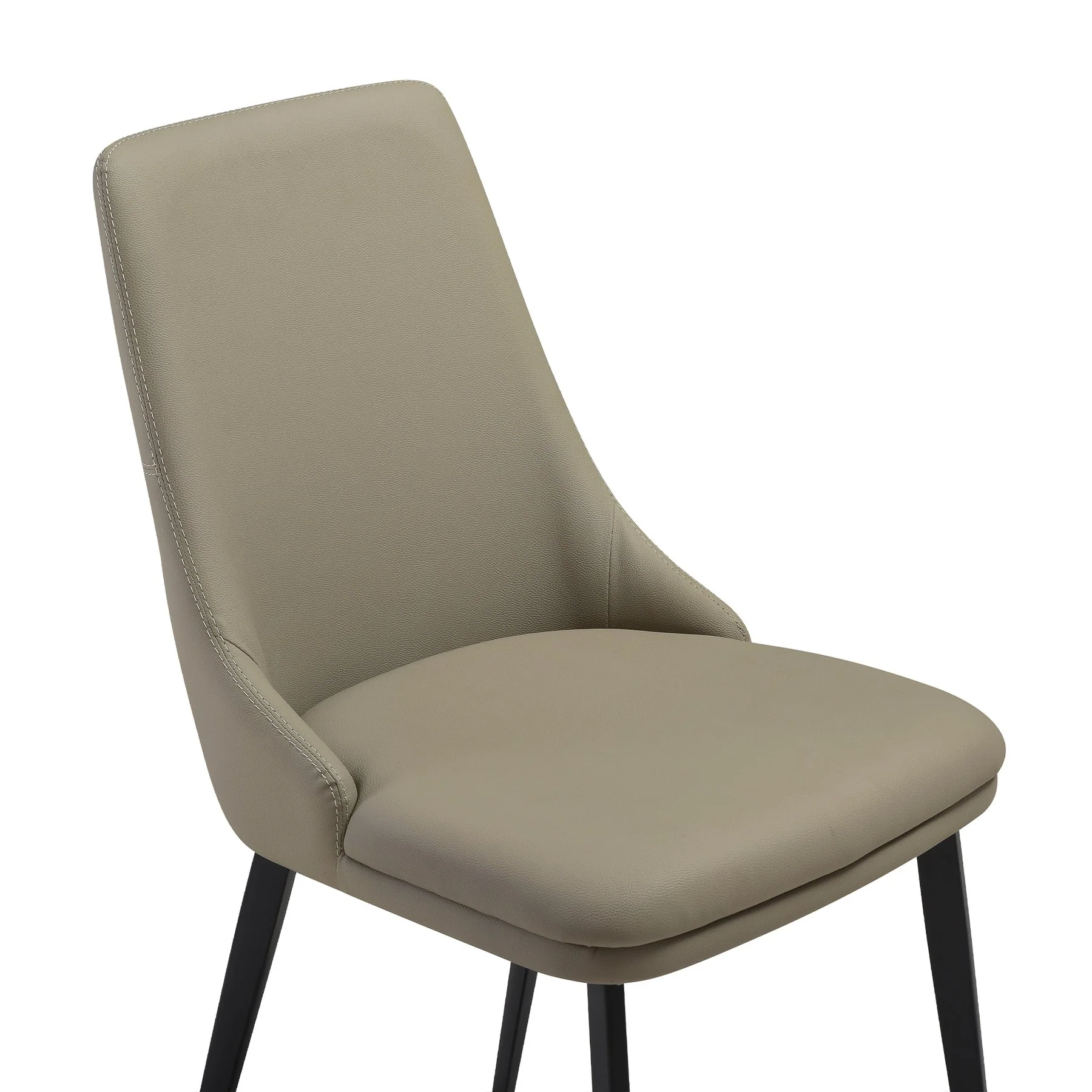 Knox Genesis 5 Piece Dining Set with Sintered Stone Top and Taupe Gray Faux Leather Chairs - Image 6