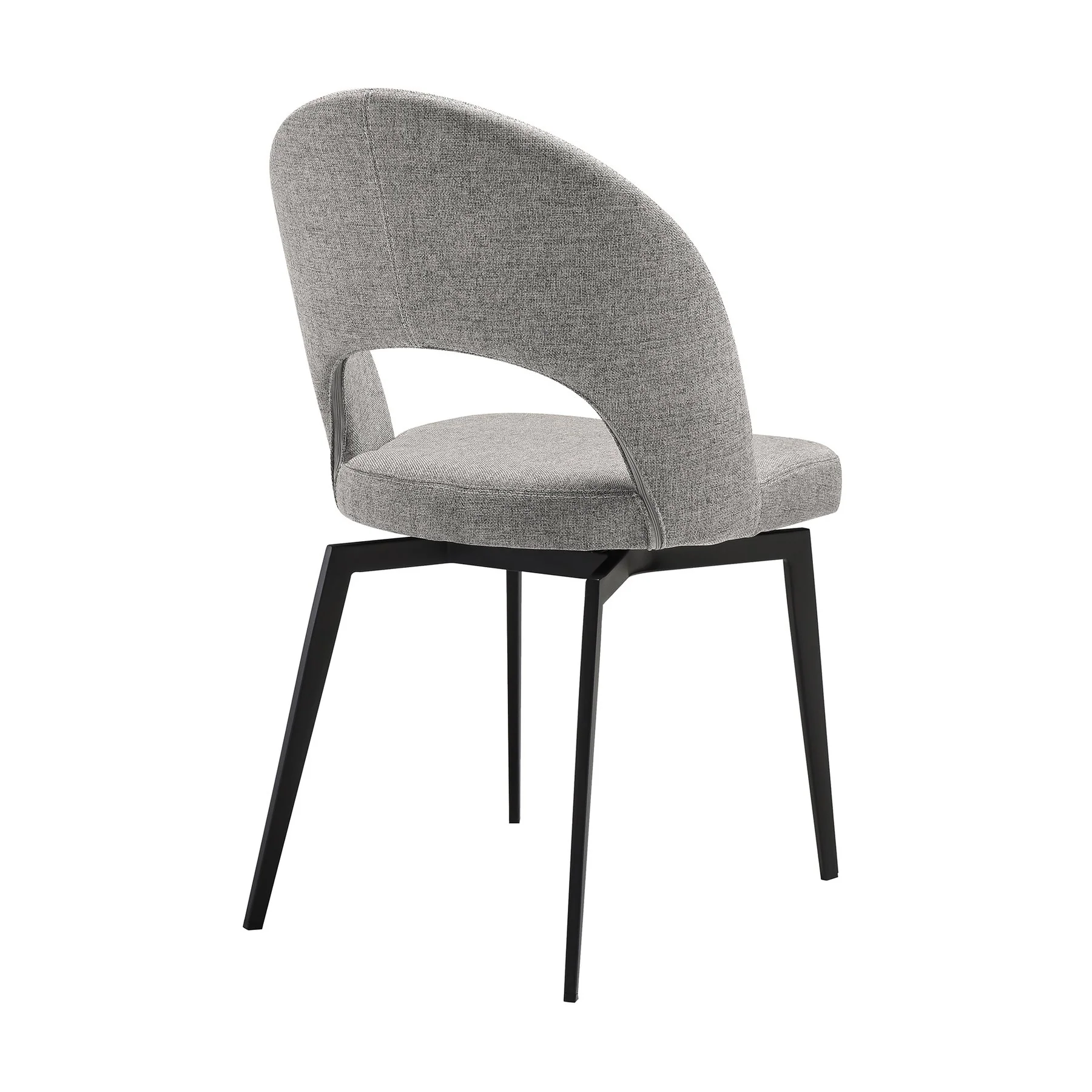 Knox Lucia 5 Piece Dining Set with Sintered Stone Top and Gray Fabric Chairs - Image 3