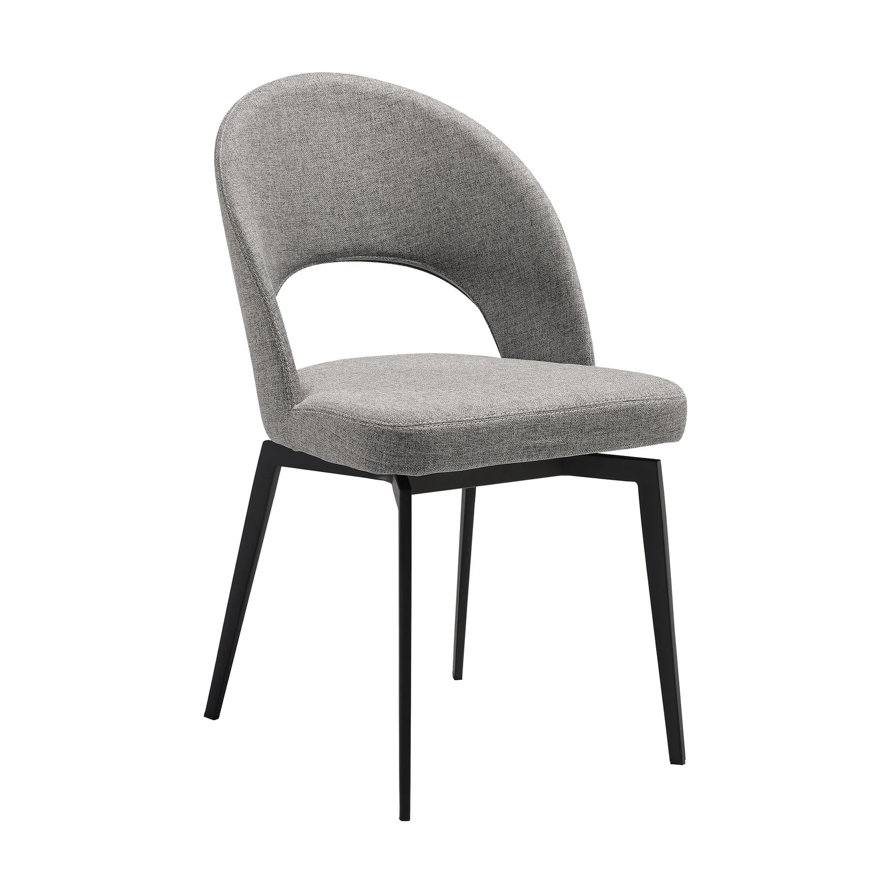 Knox Lucia 7 Piece Dining Set with Sintered Stone Top and Gray Fabric Chairs - Image 2