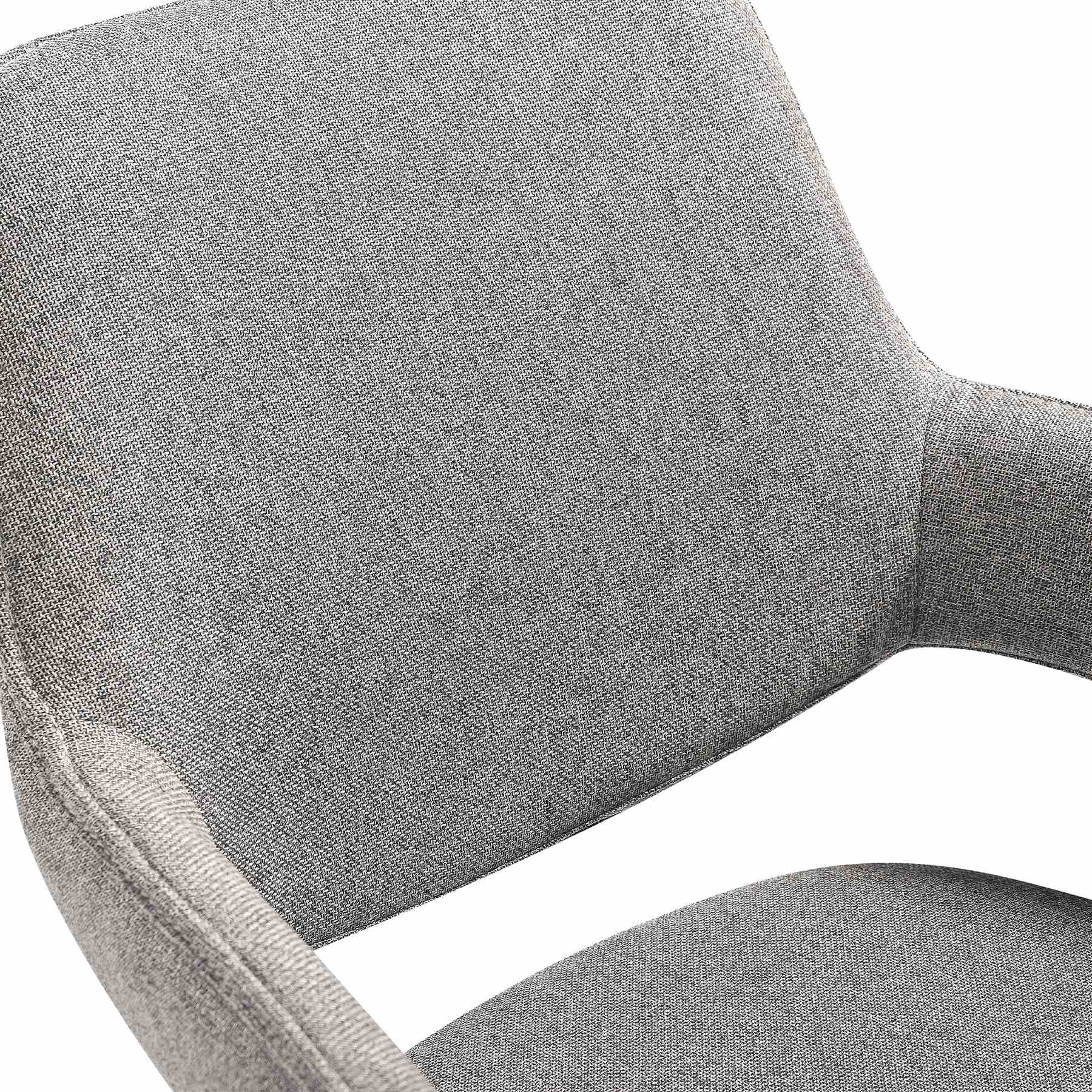 Knox Penny 5 Piece Dining Set with Sintered Stone Top and Gray Fabric Chairs - Image 7