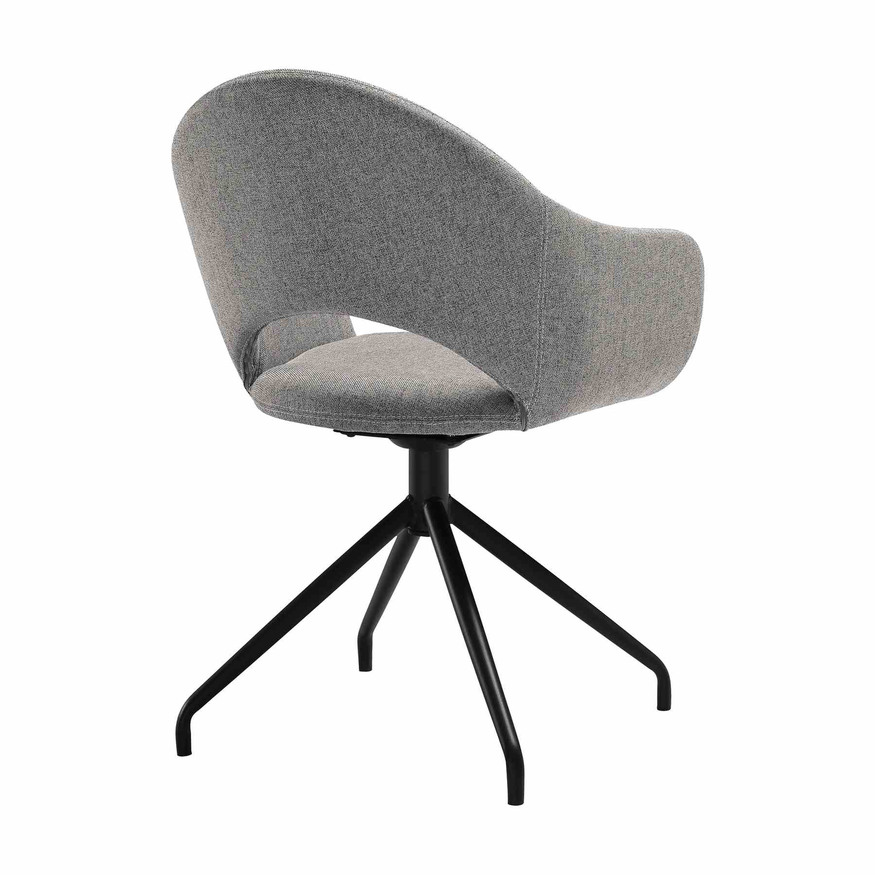 Knox Pria 5 Piece Dining Set with Sintered Stone Top and Gray Fabric Chairs - Image 3
