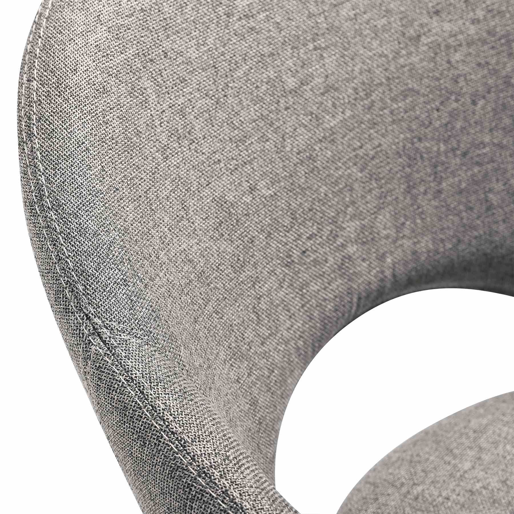 Knox Pria 5 Piece Dining Set with Sintered Stone Top and Gray Fabric Chairs - Image 7