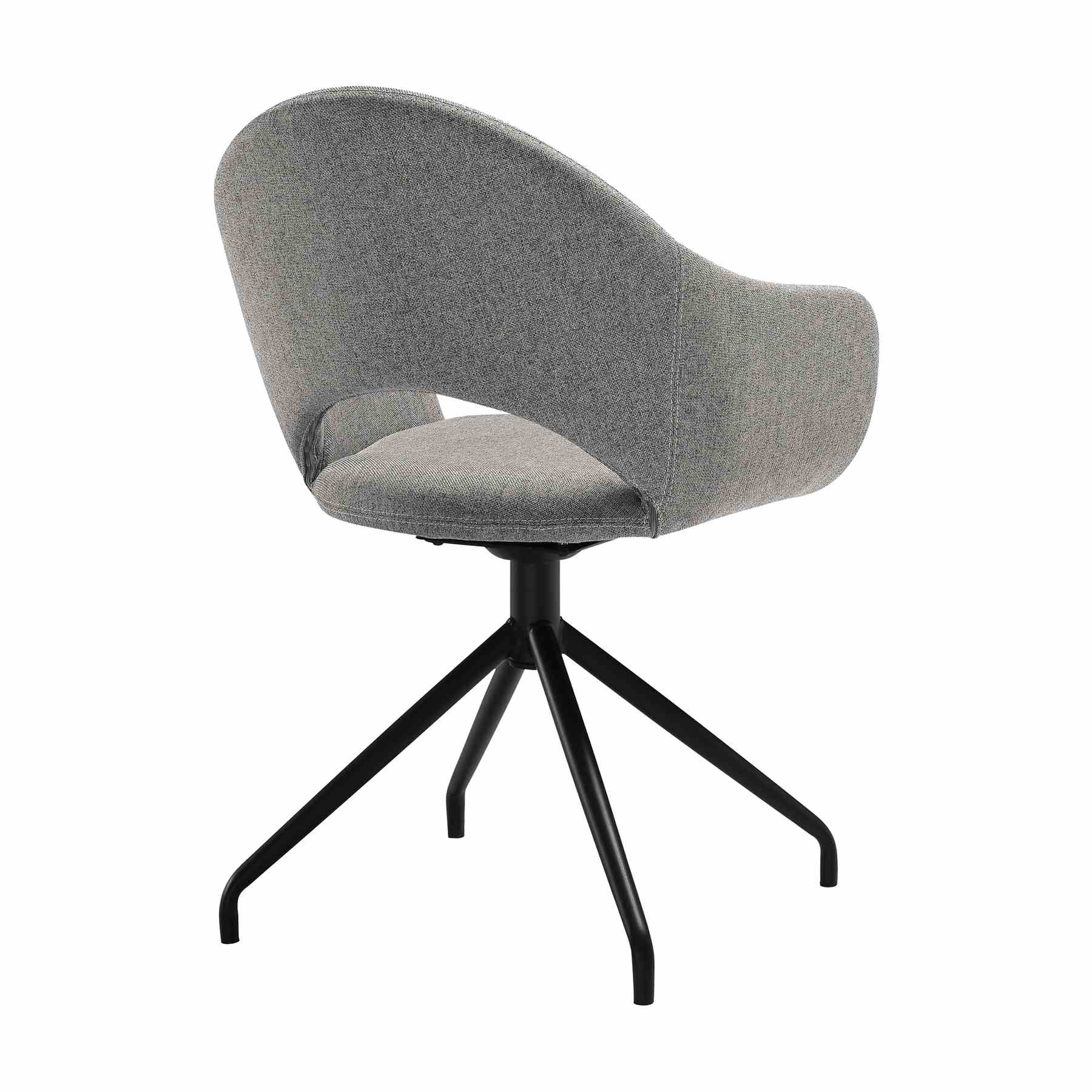Knox Pria 7 Piece Dining Set with Sintered Stone Top and Gray Fabric Chairs - Image 3