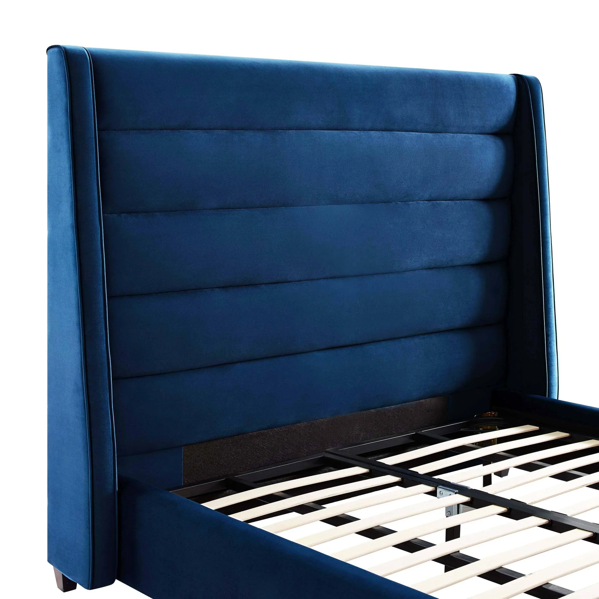 Koah Navy Velvet Bed in Queen - Image 5