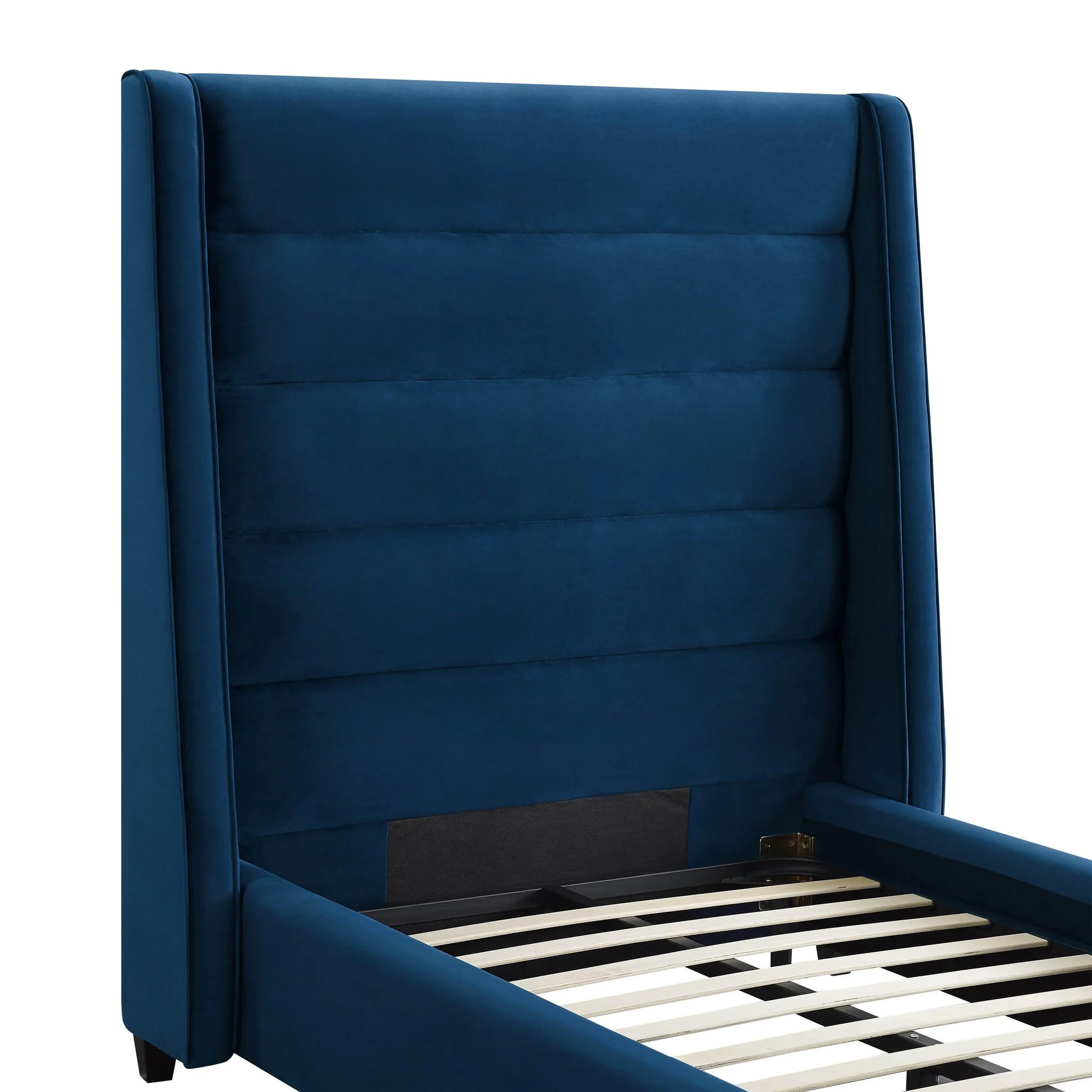 Koah Navy Velvet Bed in Twin - Image 5