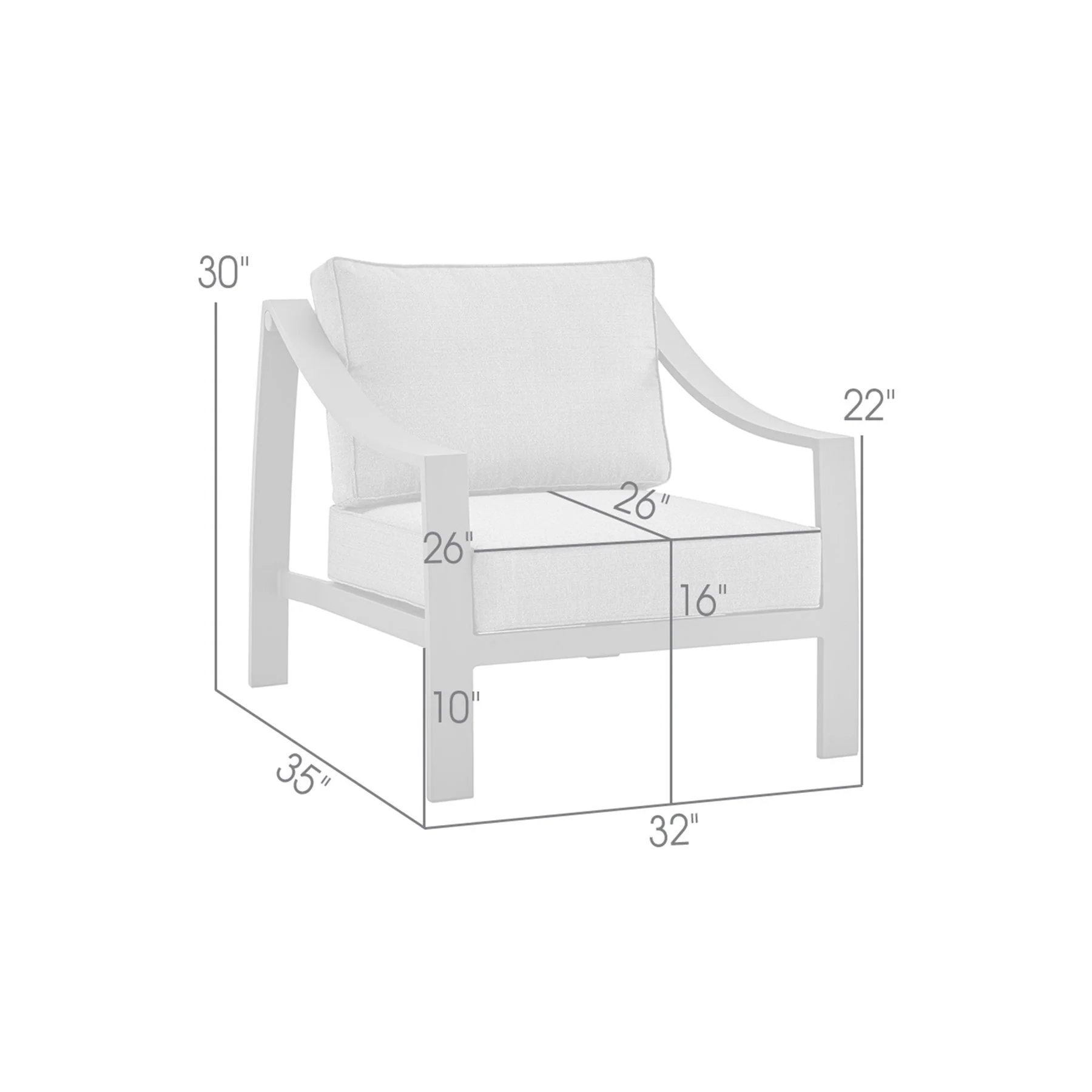 Koda Aluminum Outdoor Chair in Black and Dark Gray - Image 9