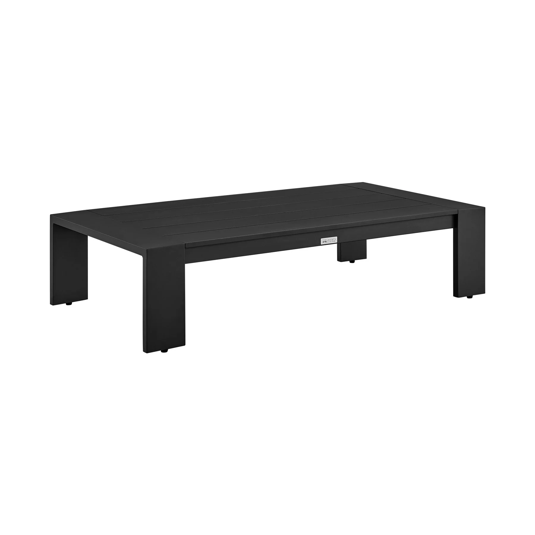 Koda Aluminum Outdoor Coffee Table in Black - Image 3
