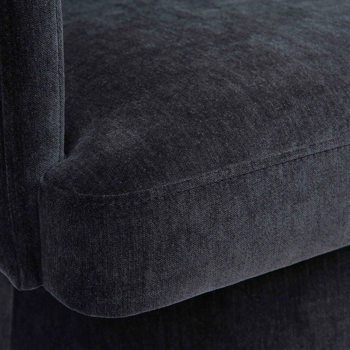 Kristen Black Upcycled Chenille Rolling Desk Chair - Image 5