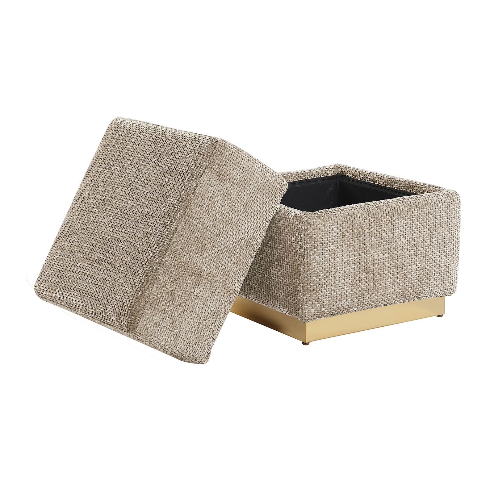 Krysten Storage Stool, Silver Gray - Image 2