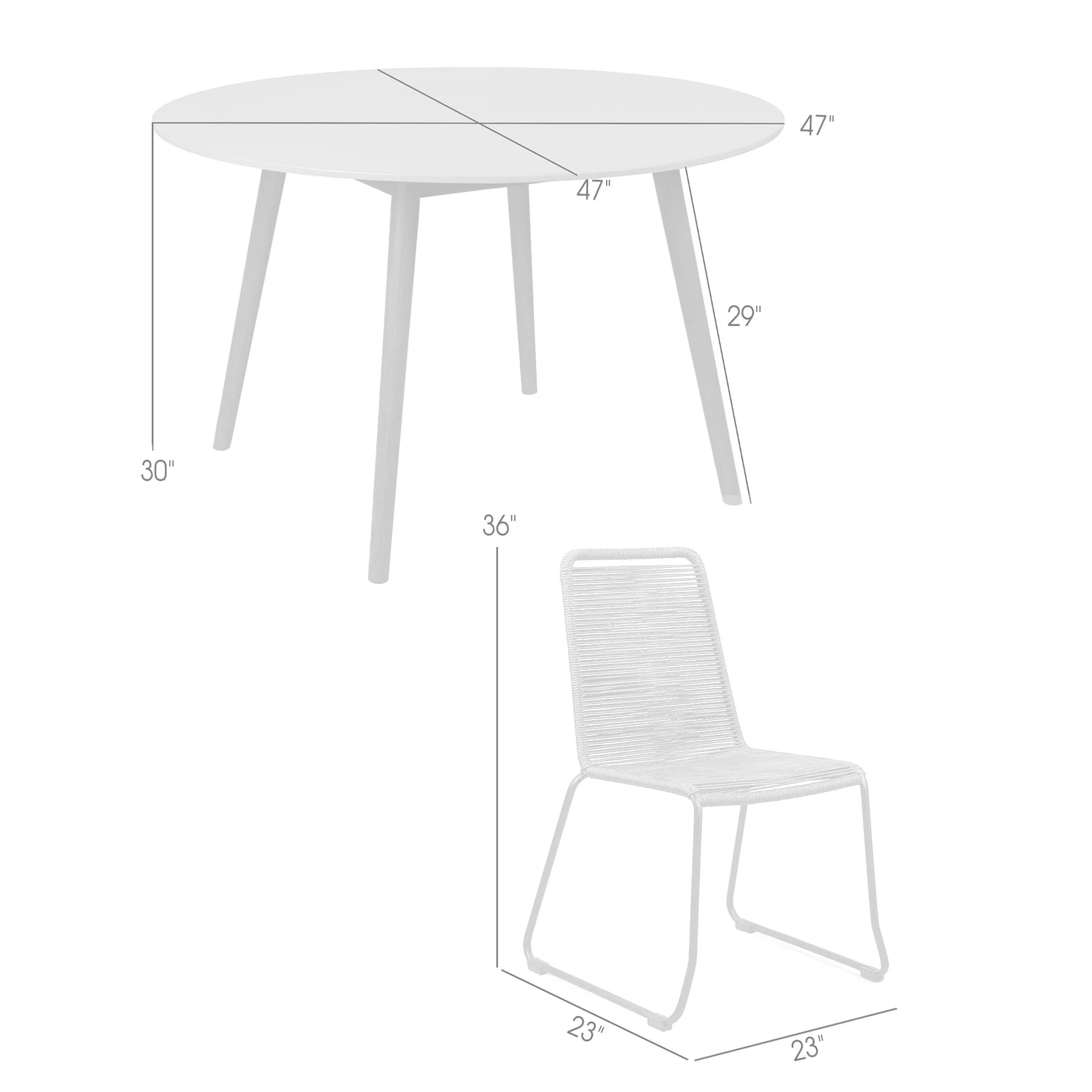 Kylie and Shasta 5 Piece Patio Outdoor Dining Set in Black Rope with Black Eucalyptus Wood - Image 13