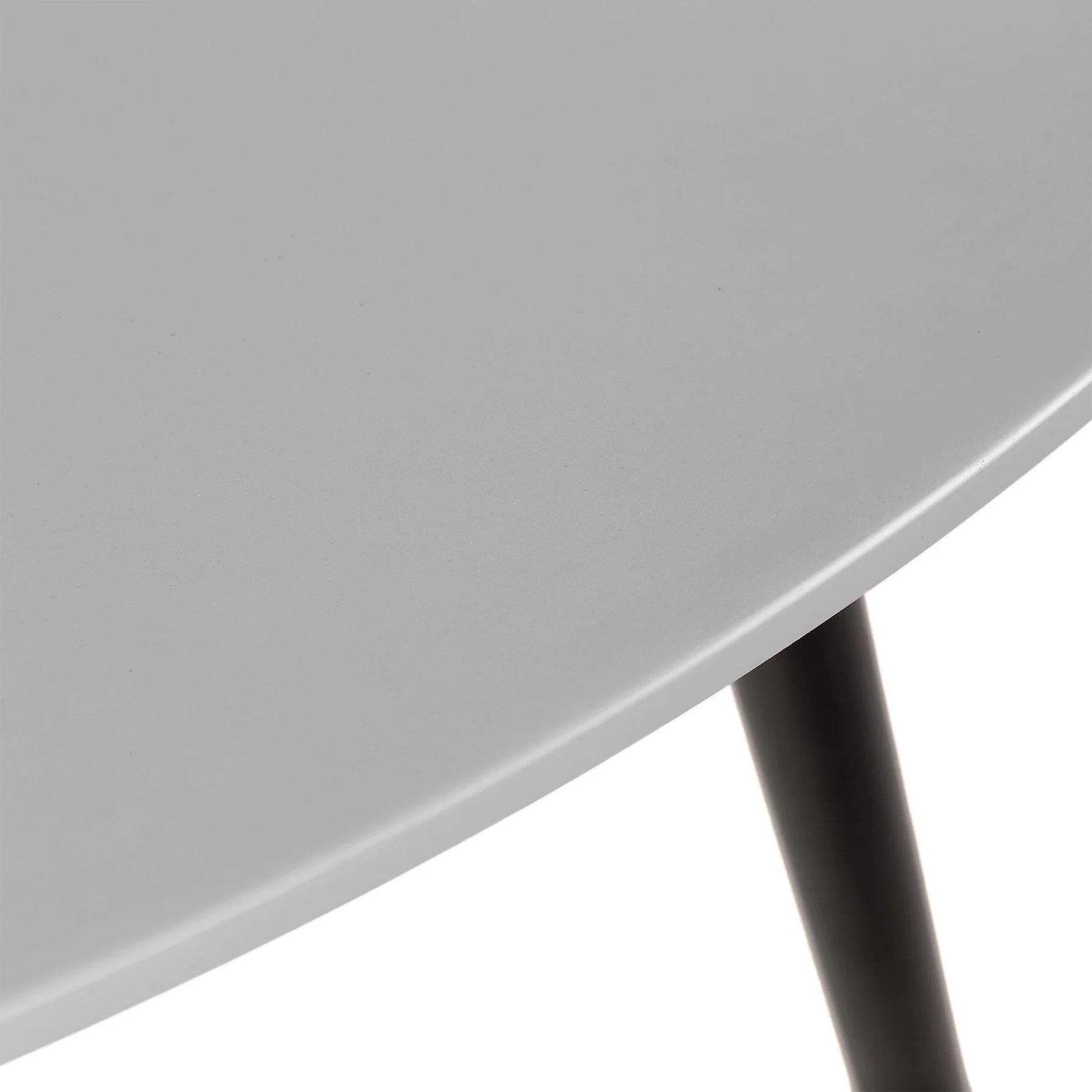 Kylie Outdoor Patio Round 36" Dining Table in Black Eucalyptus and Gray Stone - Image 4