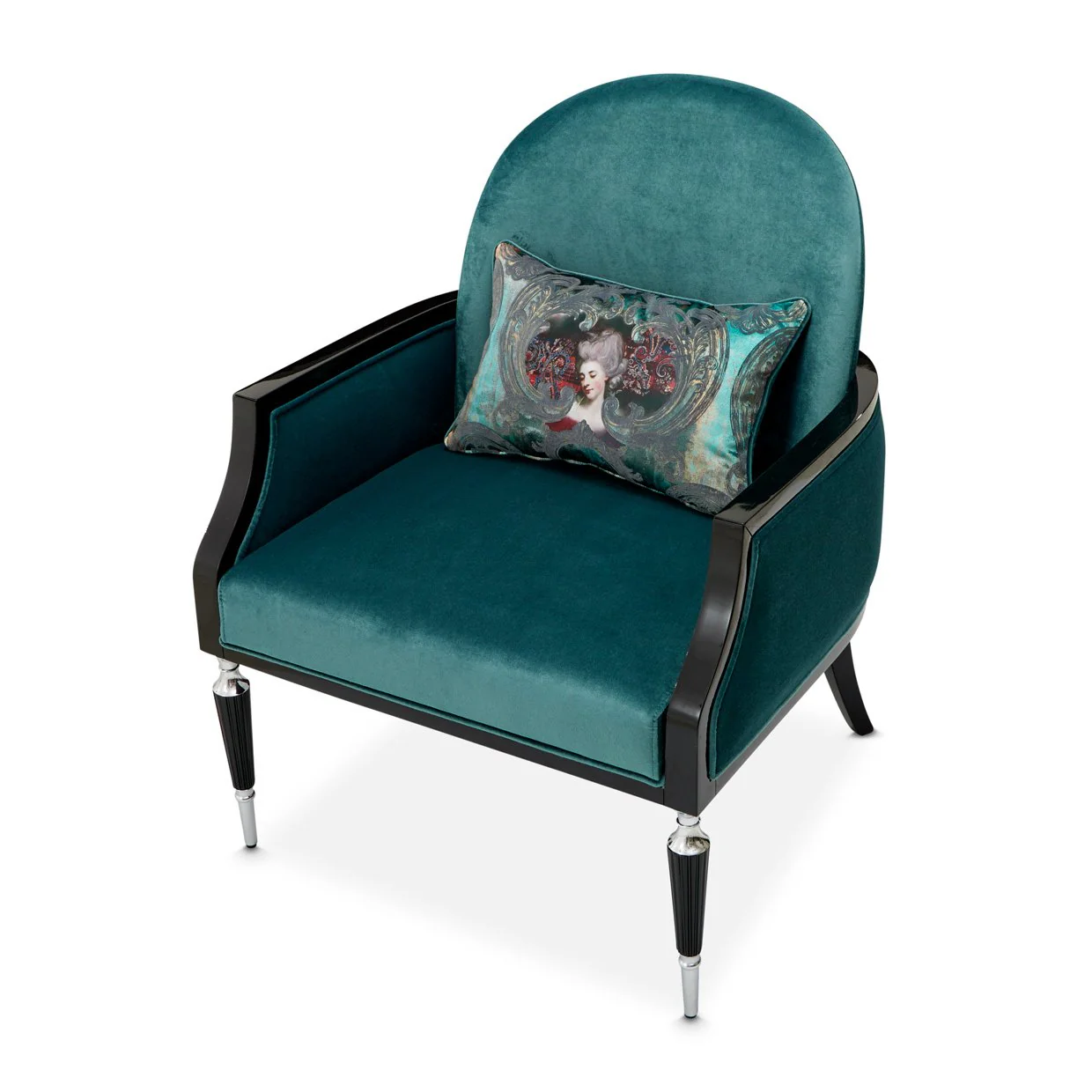 La Francaise Accent Chair - Azure/Black - Image 13